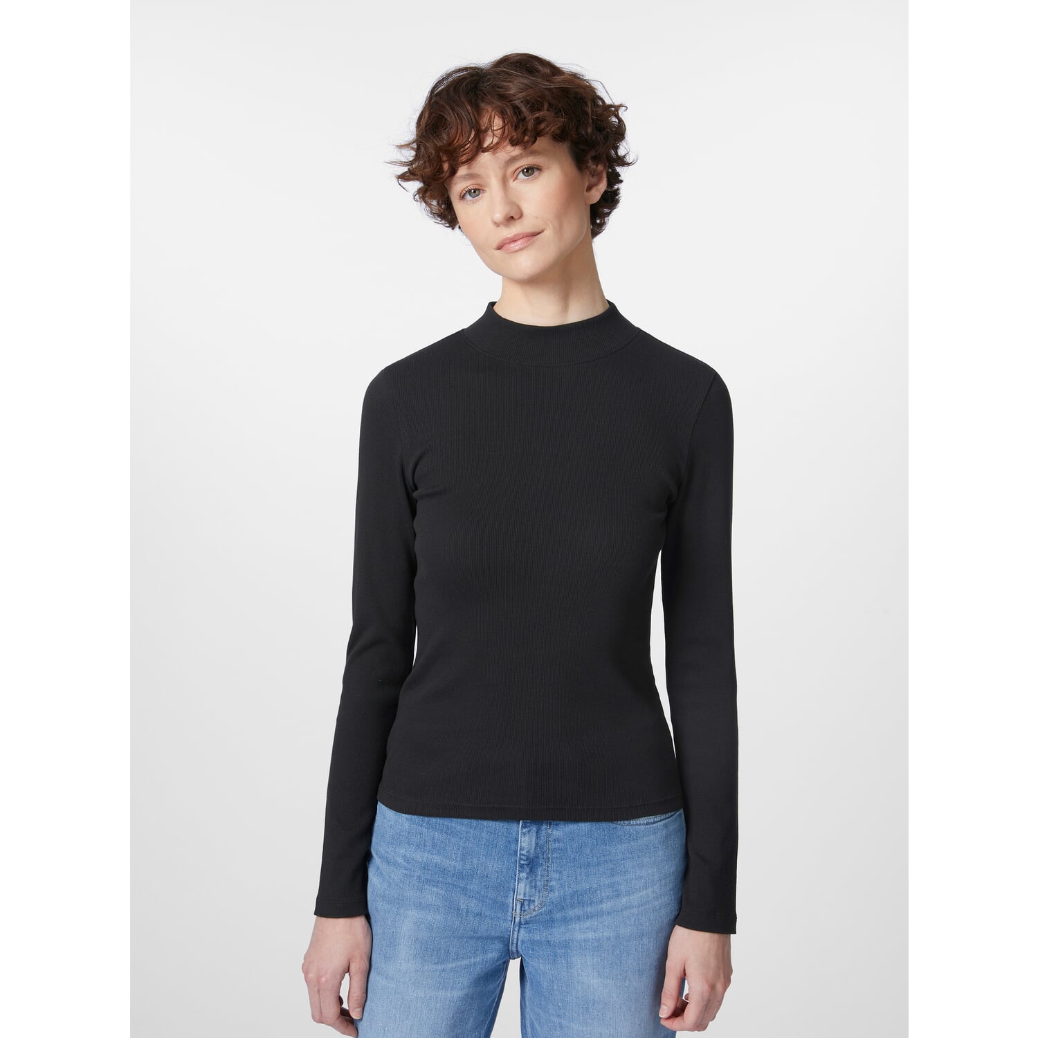 Ladies ribbed shirt long sleeve