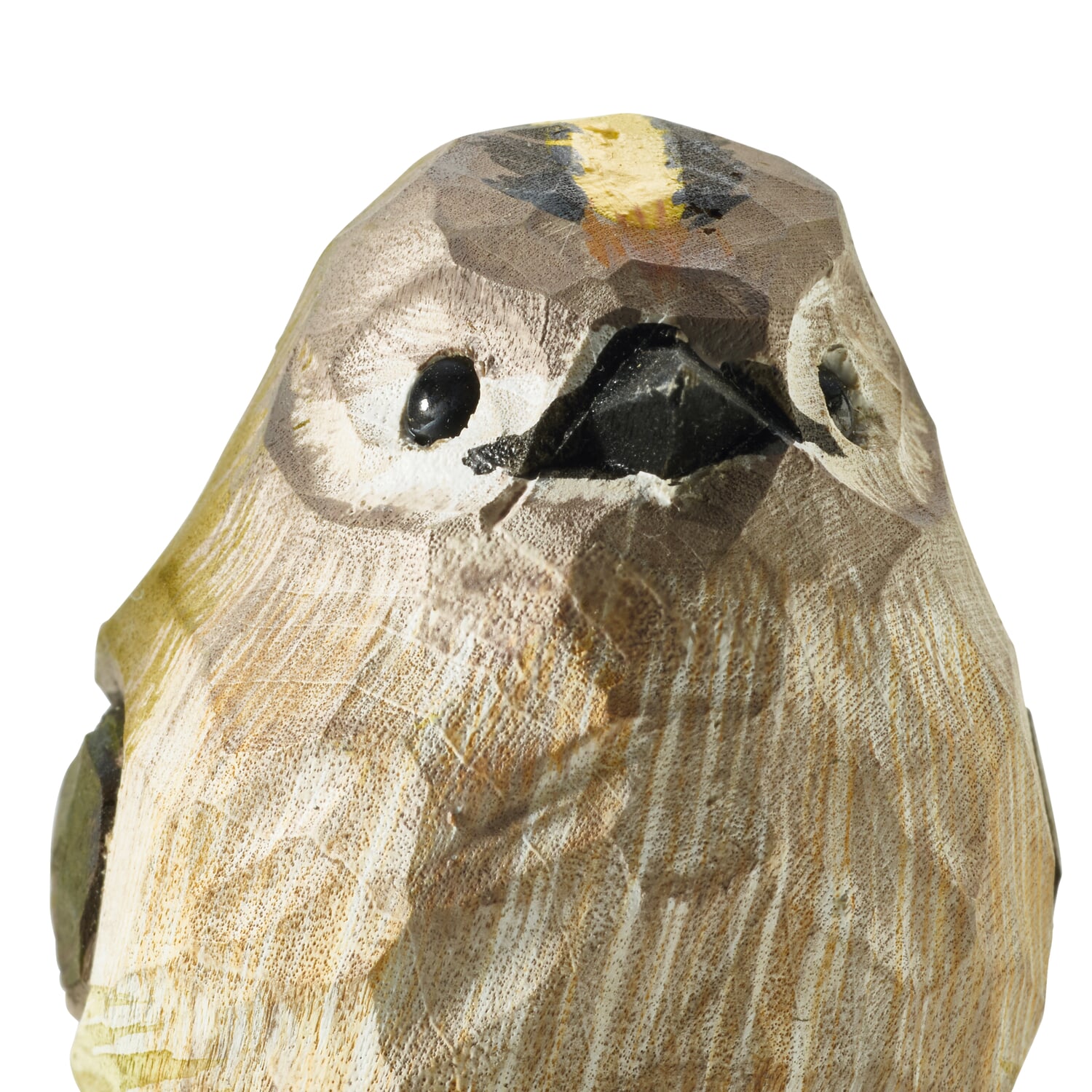 Winter goldcrest lime wood hand carved