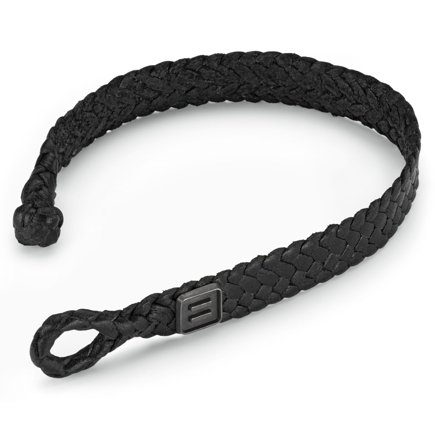 Men leather bracelet braided