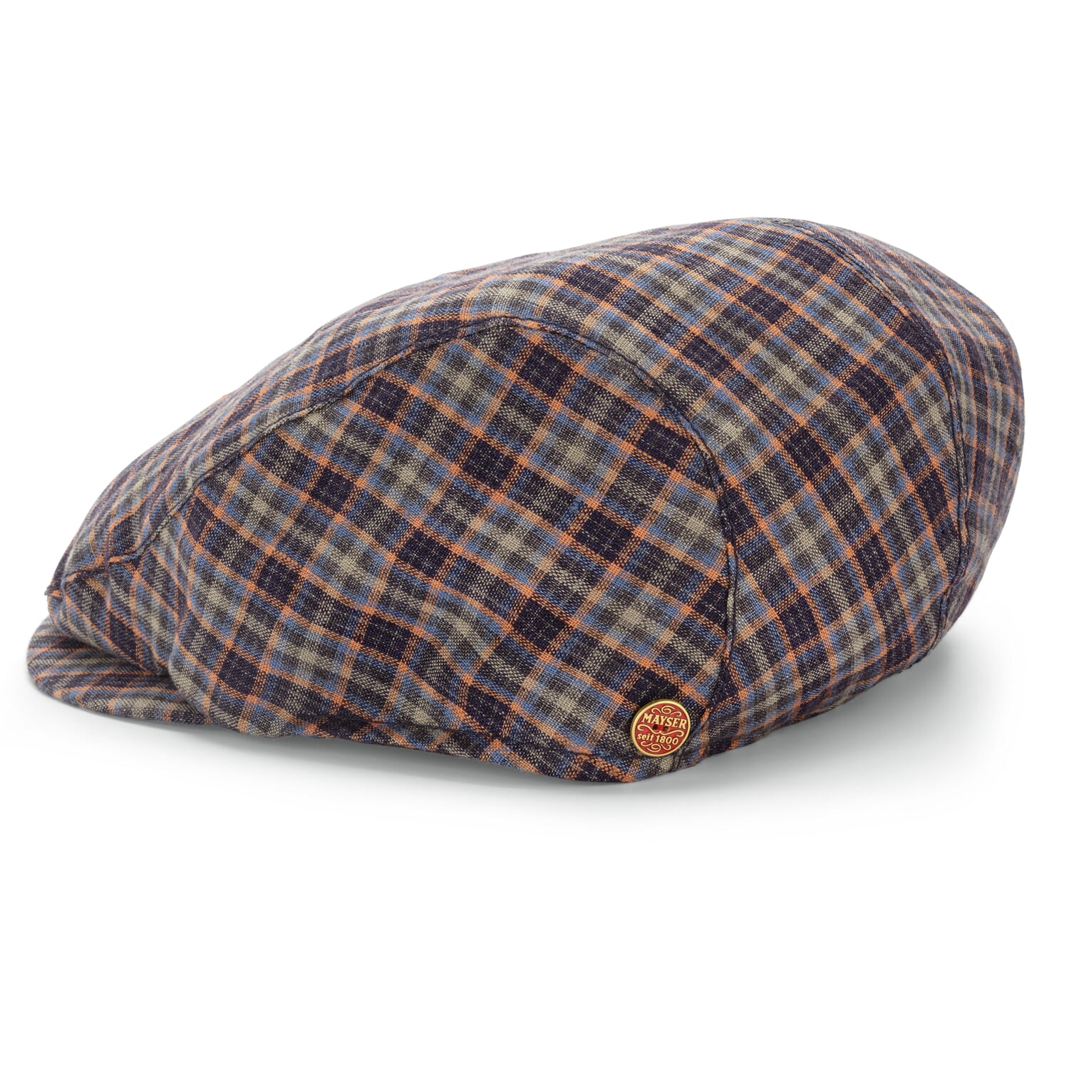 Men's plaid canvas cap