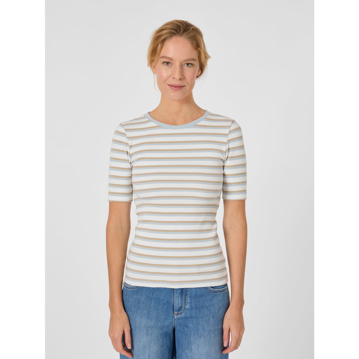 Women's ribbed shirt striped