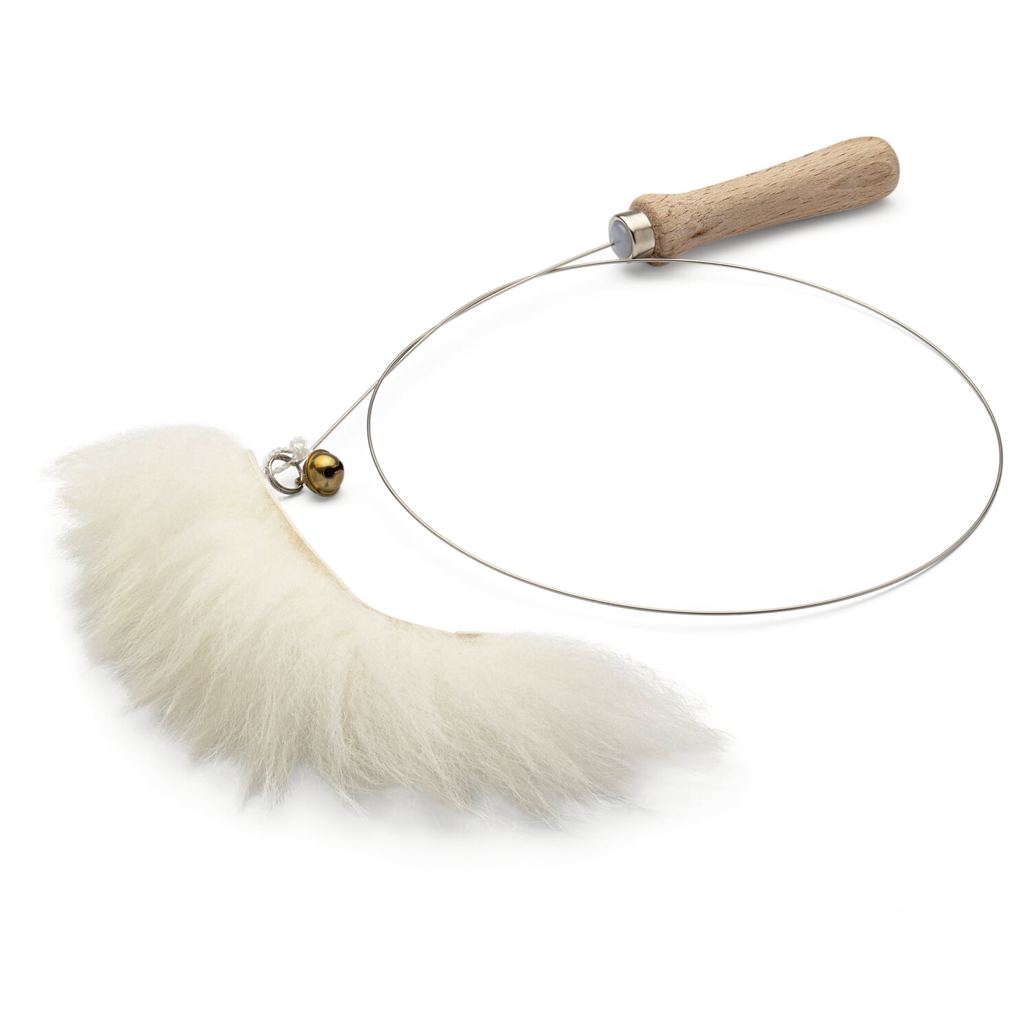 Cat toy fishing rod with sheepskin