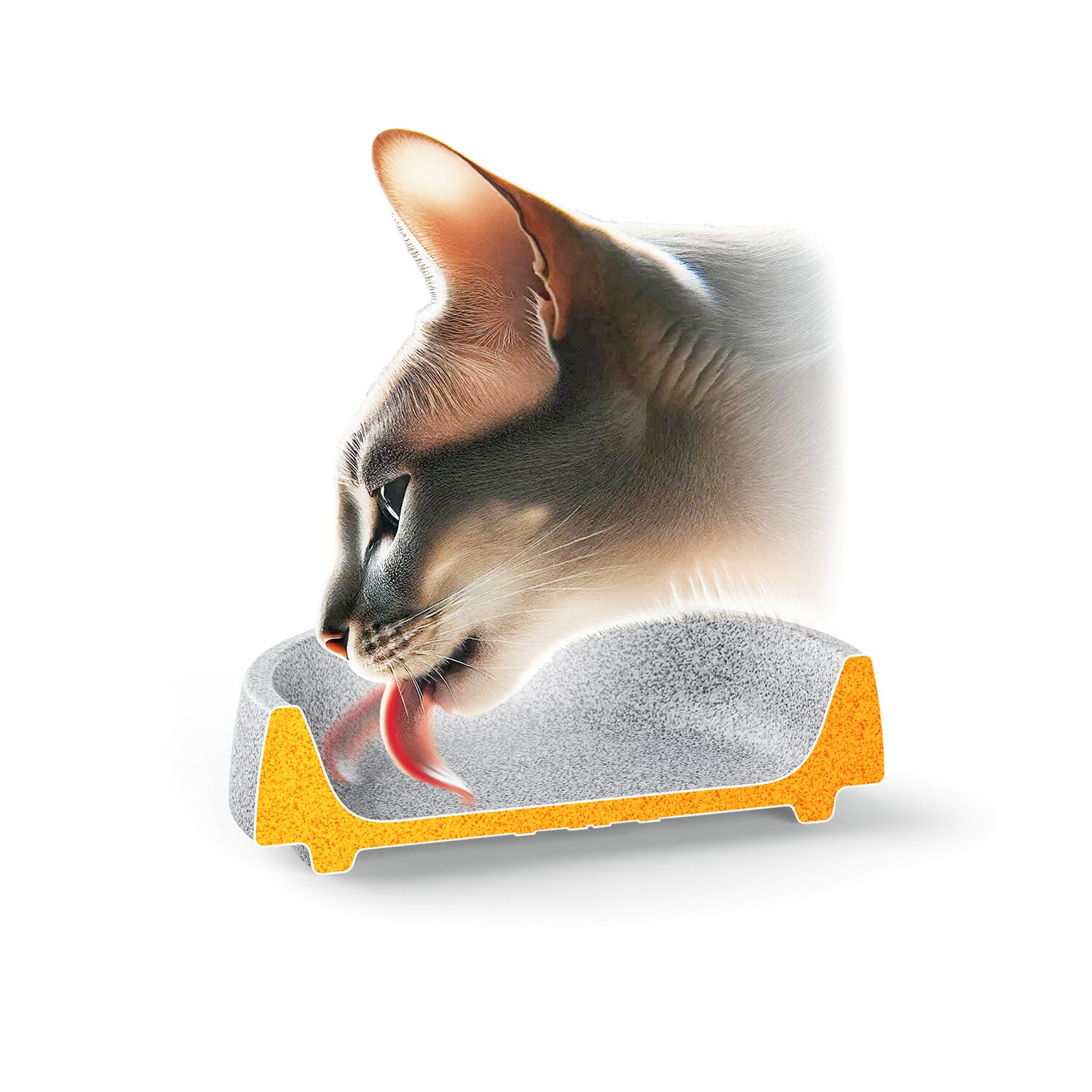 Granite ceramic cat bowl