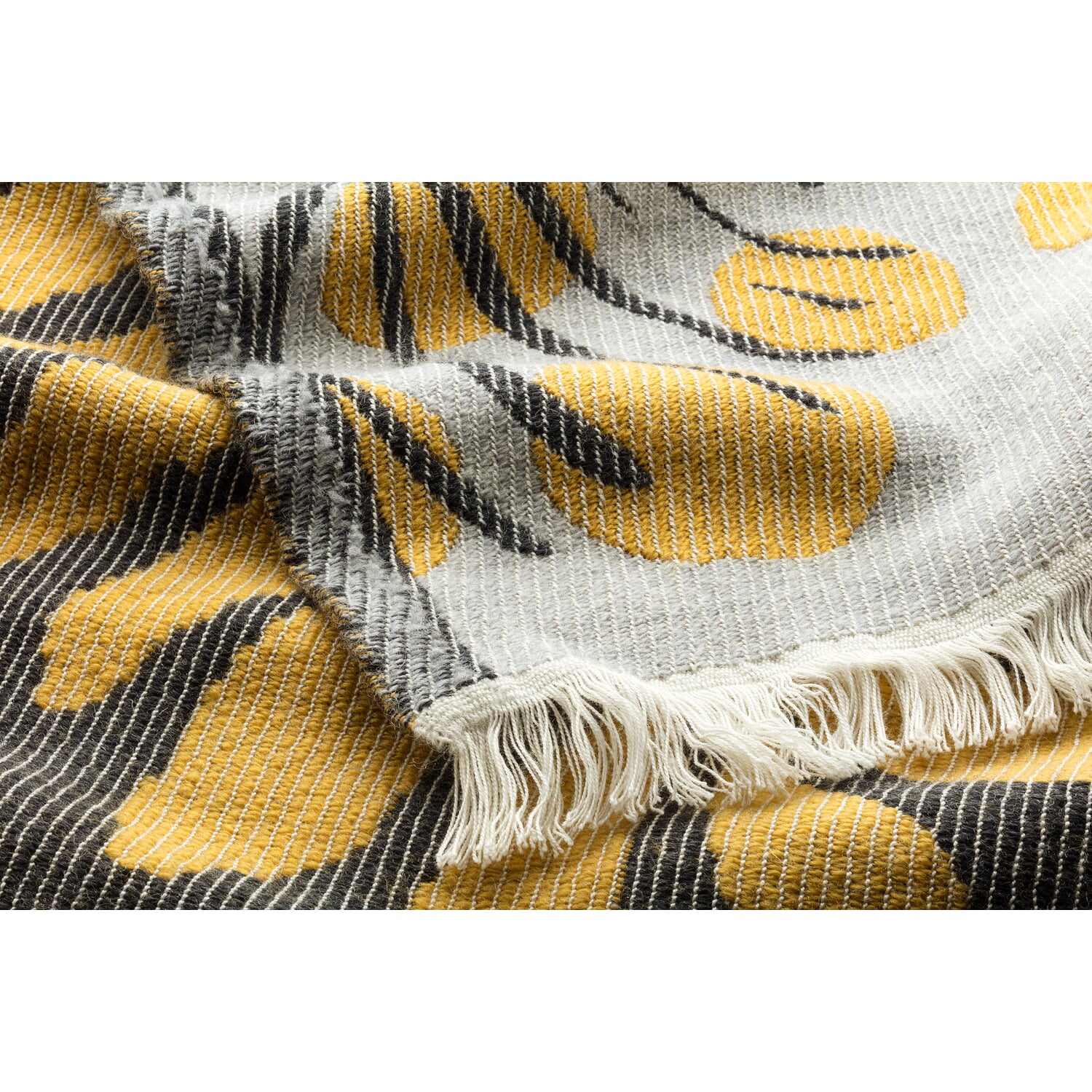 Jacquard wool blanket merino cotton