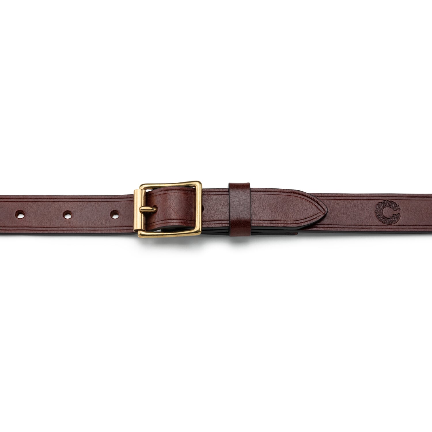 Mens leather belt narrow