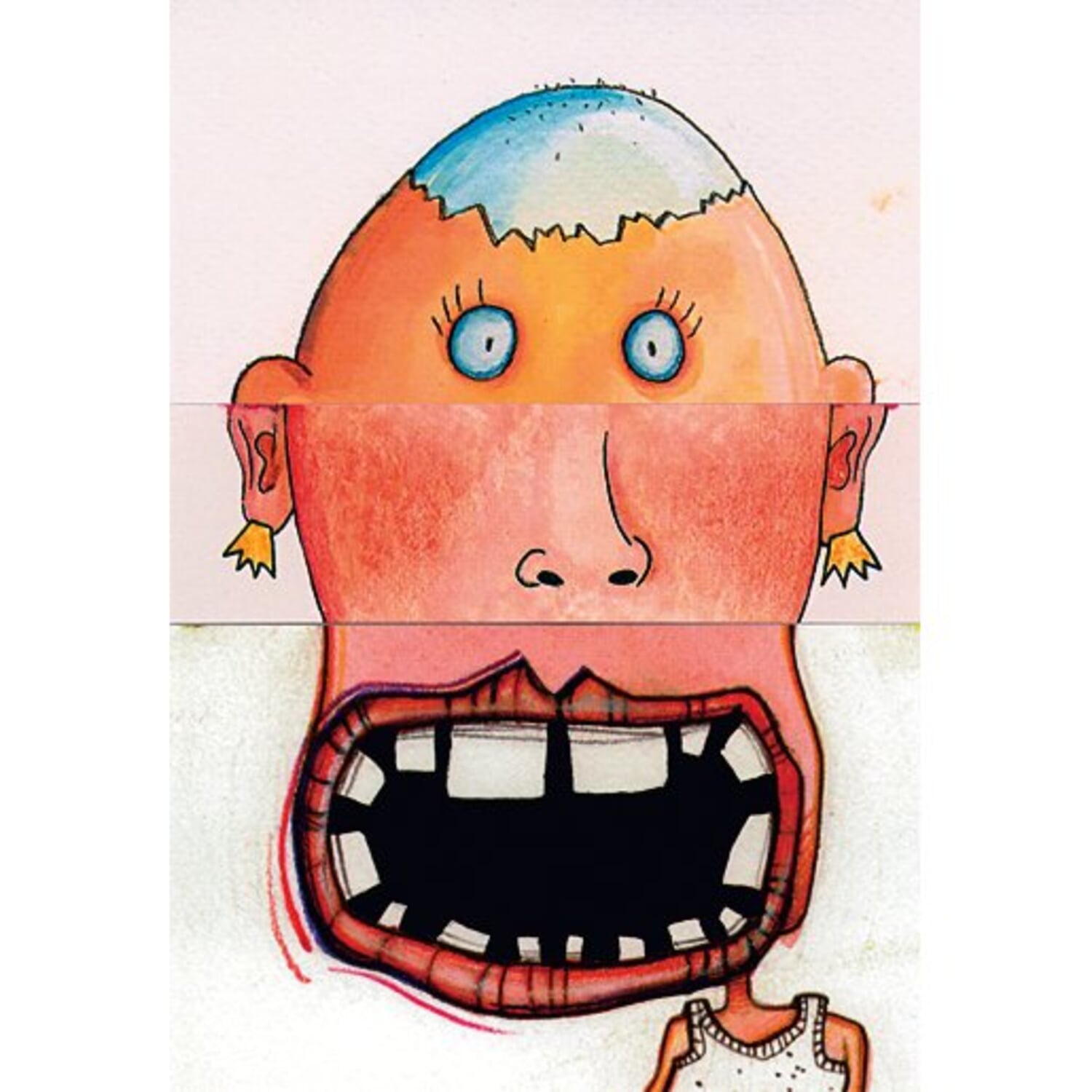 Faces laying game eye, nose, mouth