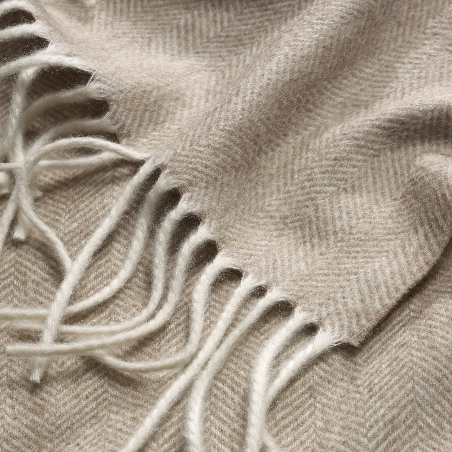 Cashmere blanket herringbone