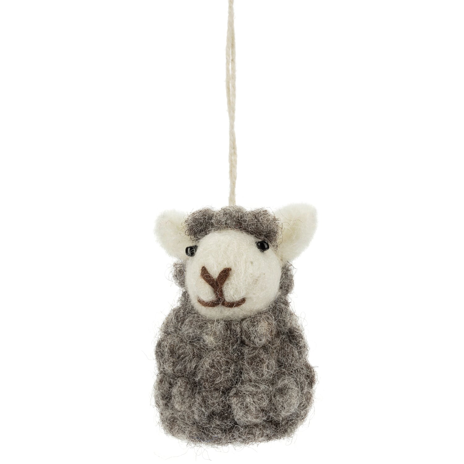 Felt sheep pendant