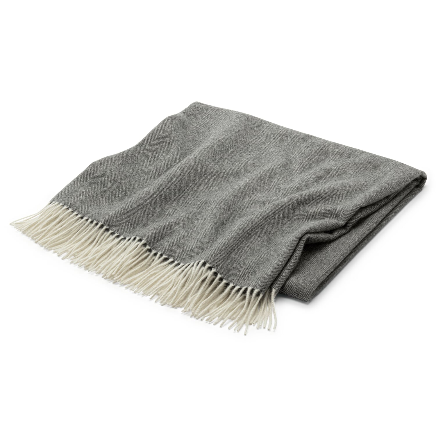 Cashmere blanket herringbone
