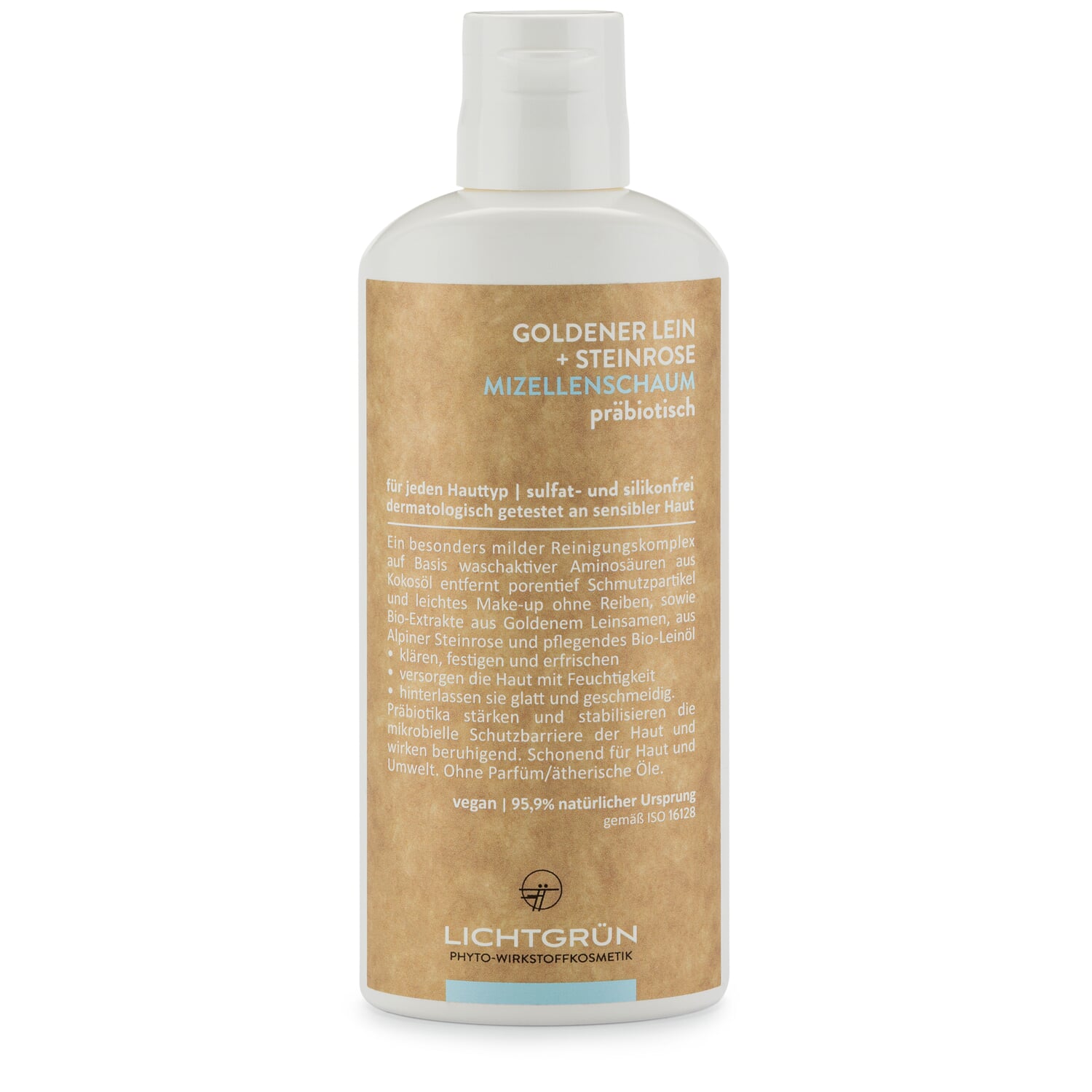 Golden flax and stone rose micellar foam