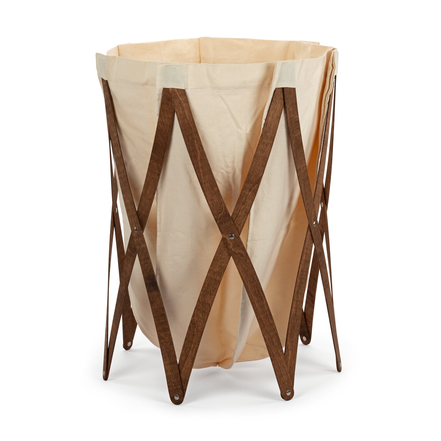 Laundry basket walnut wood