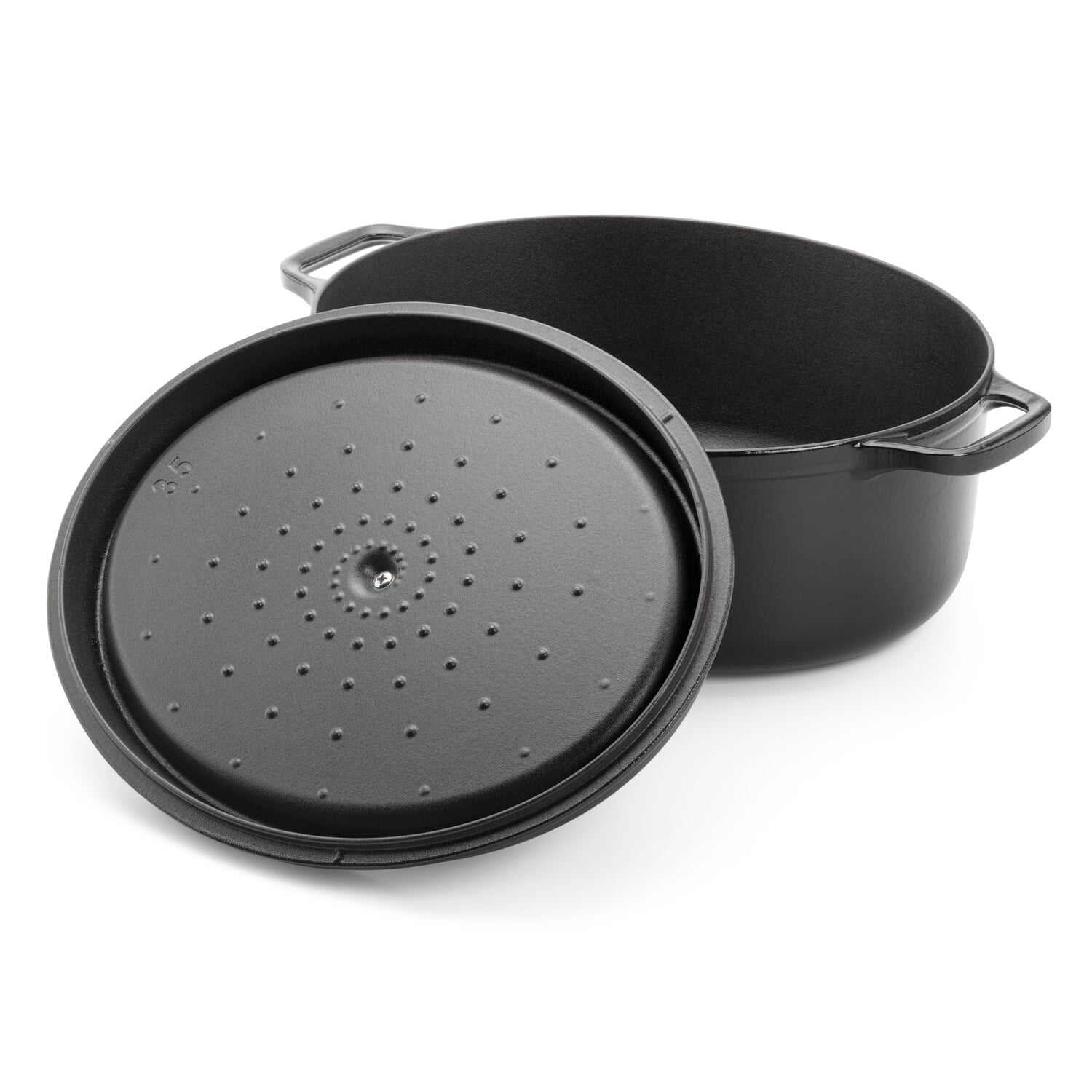 Cast iron roaster enameled oval