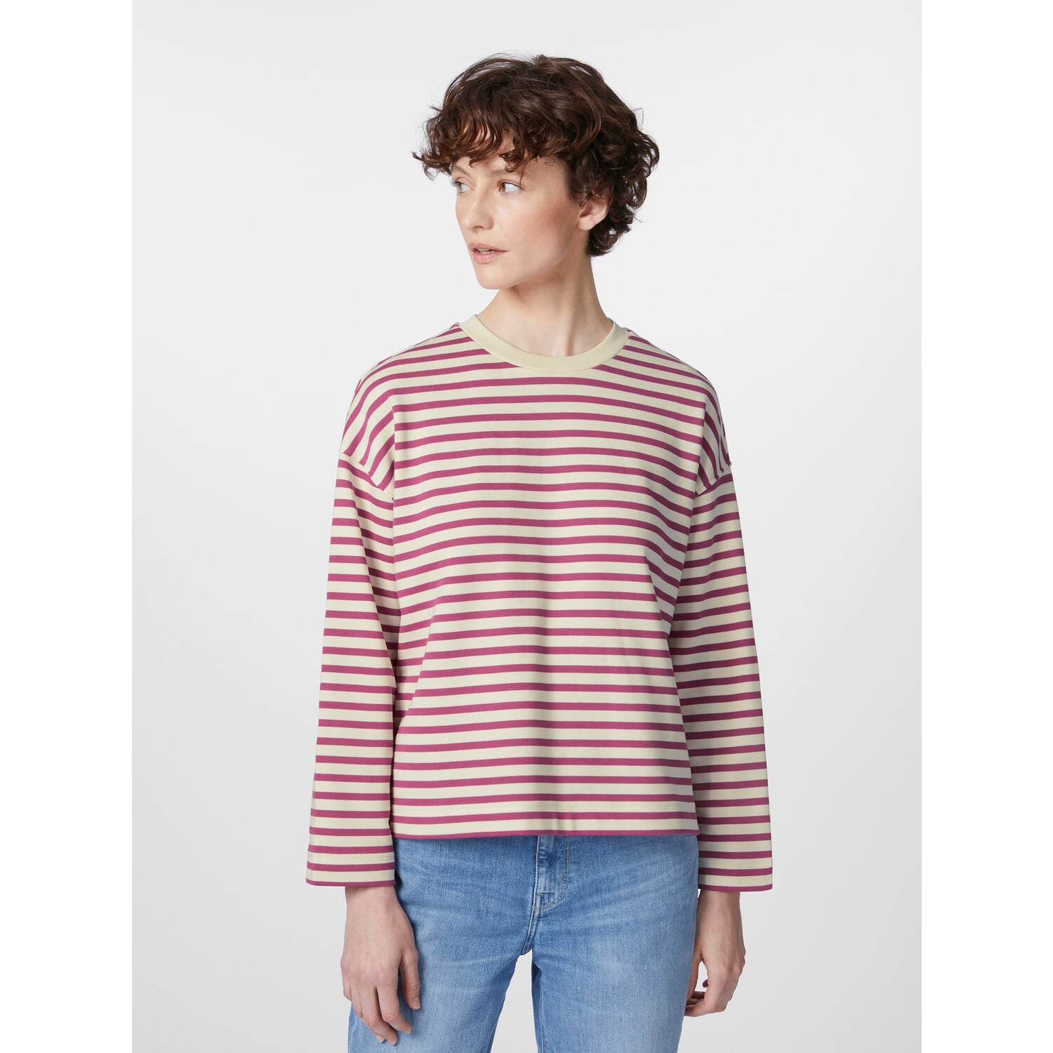 Ladies sweatshirt striped