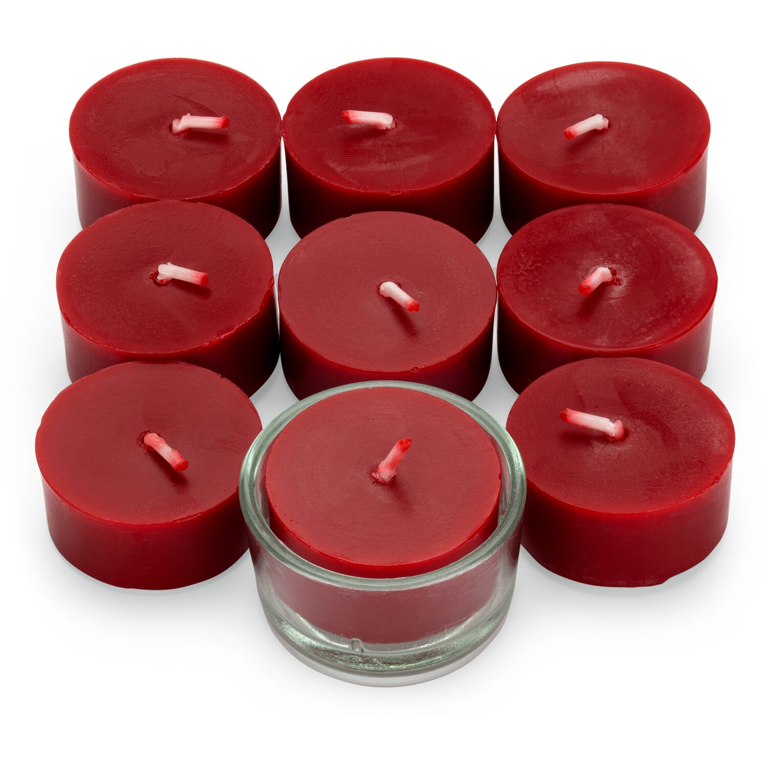 Beeswax tea lights red