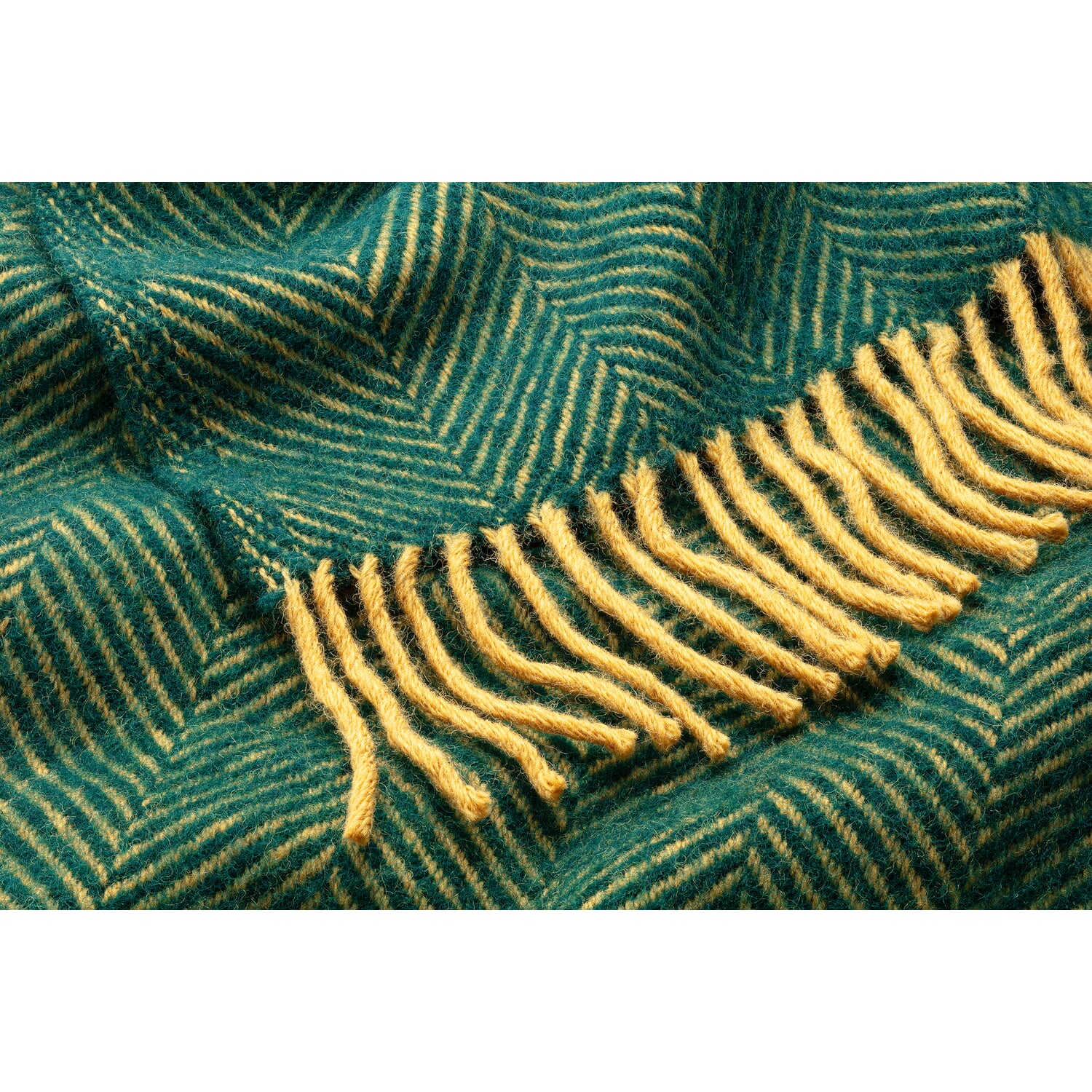 Virgin wool blanket herringbone