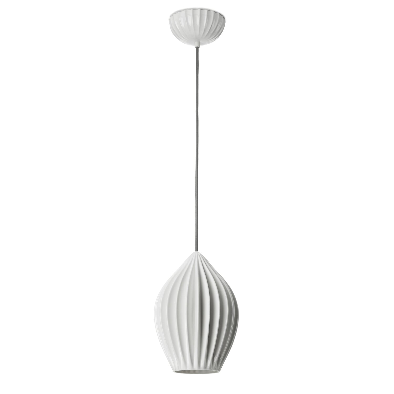 Pendant lamp Bone China Ribbed