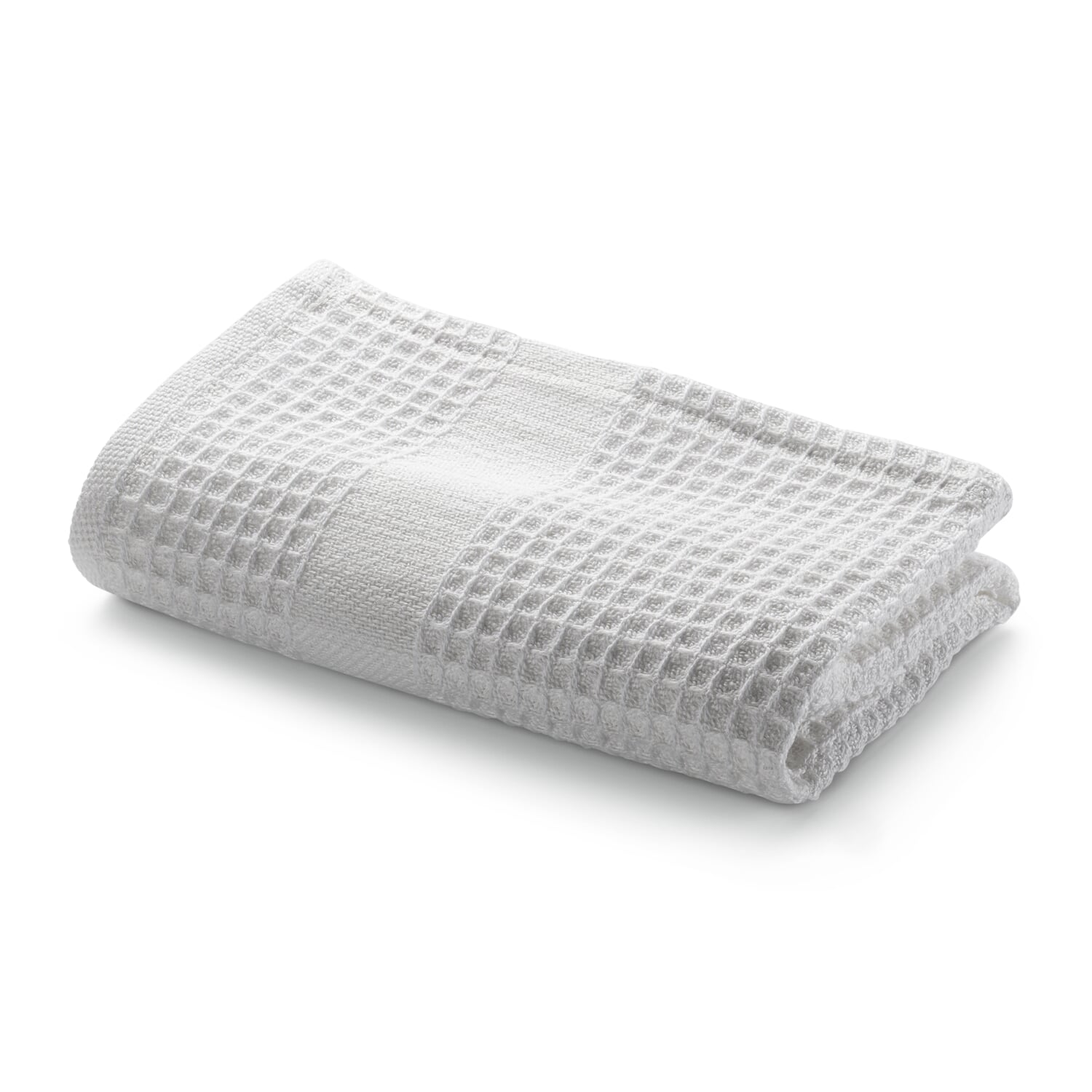 Towel waffle piqu&eacute; half linen white