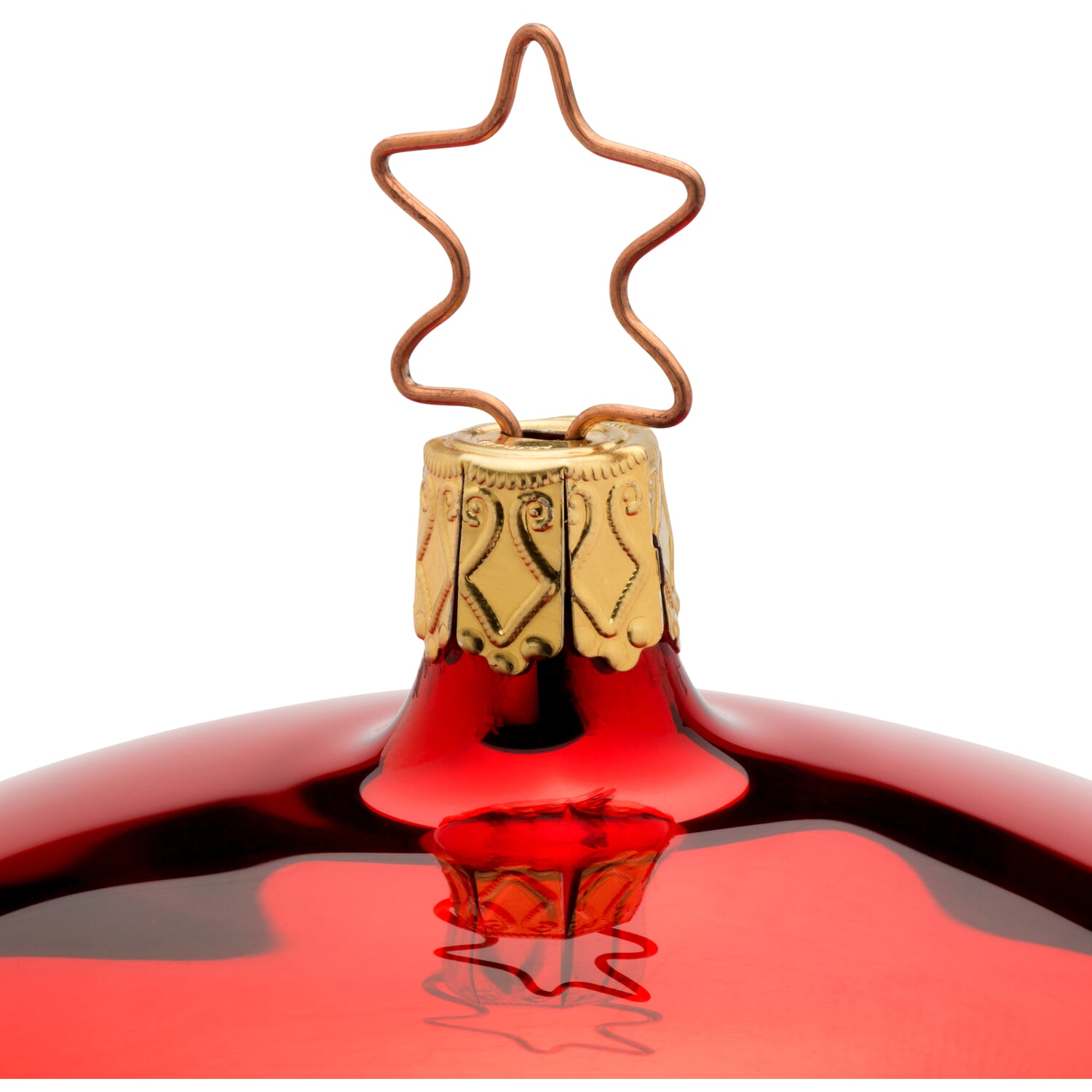 Christmas bauble red shiny 15 cm