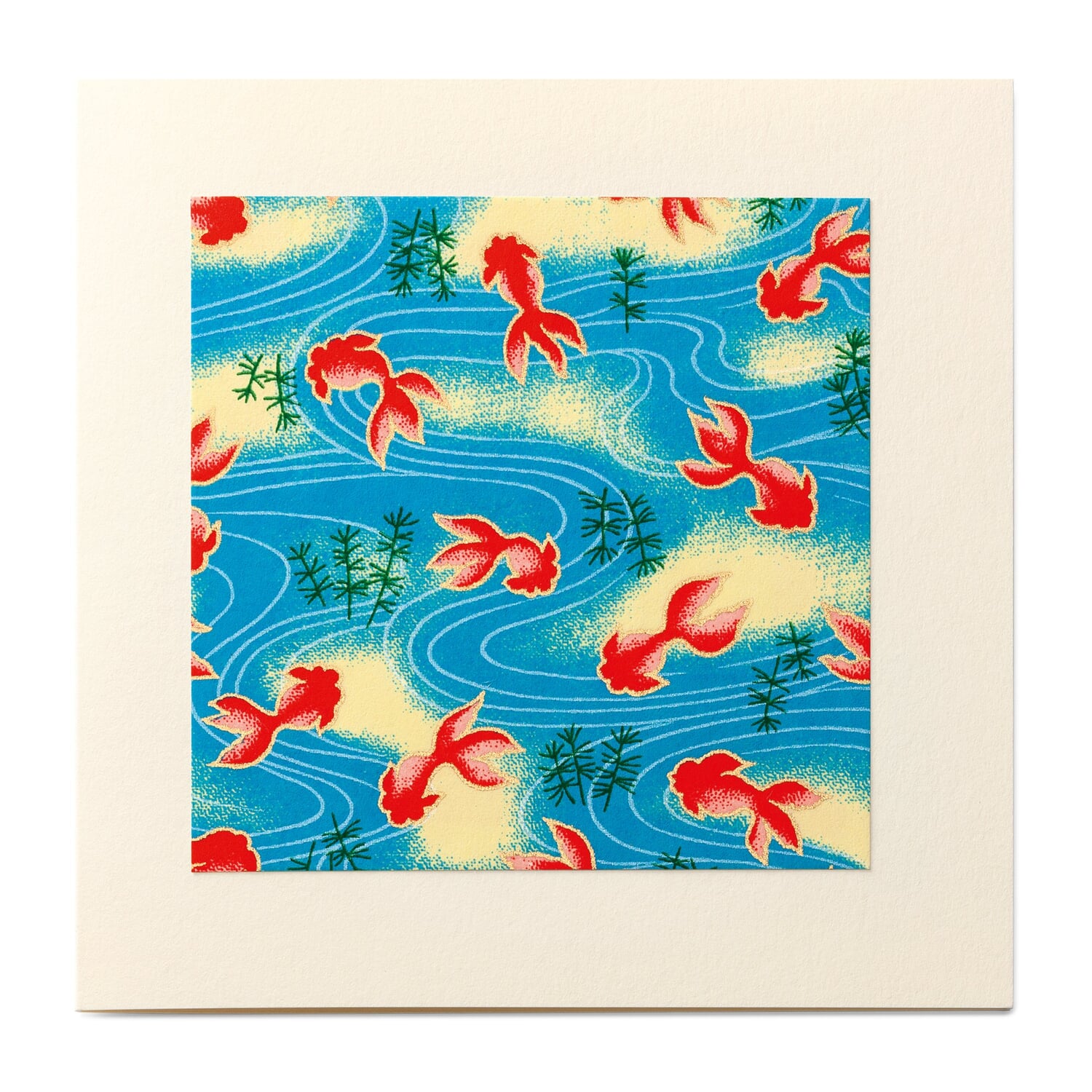 Greeting card Chiyogami