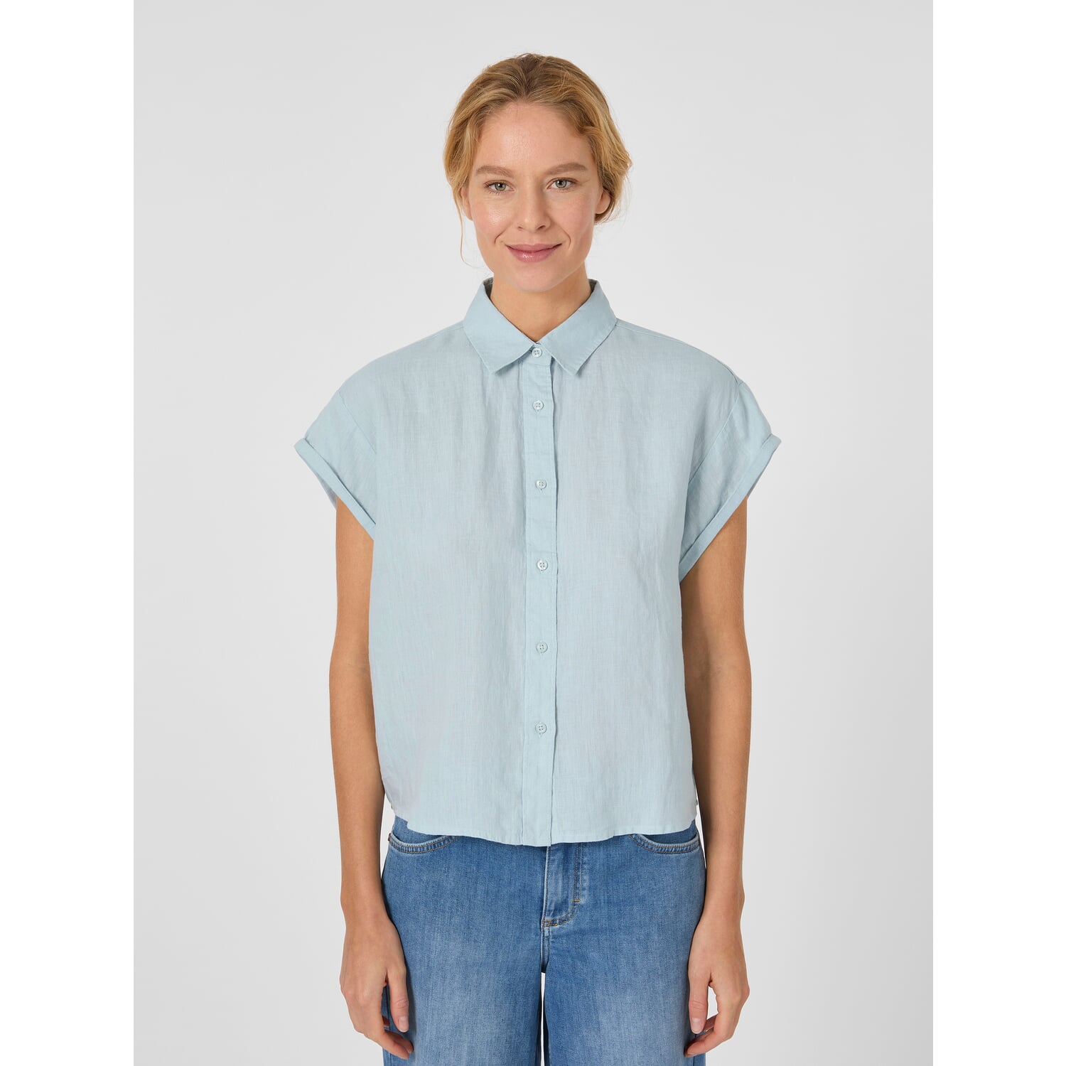 Ladies blouse short sleeve