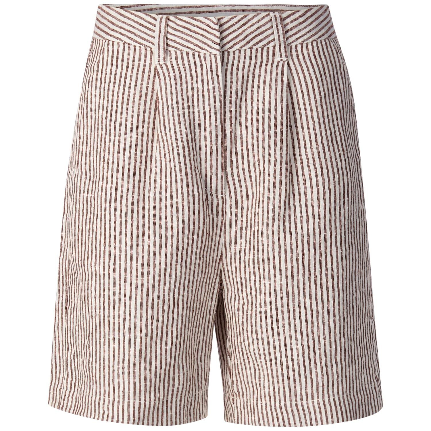 Ladies linen shorts striped
