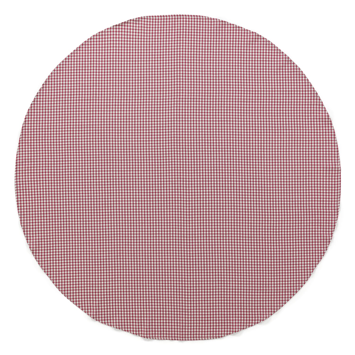 Round tablecloth red and white checkered