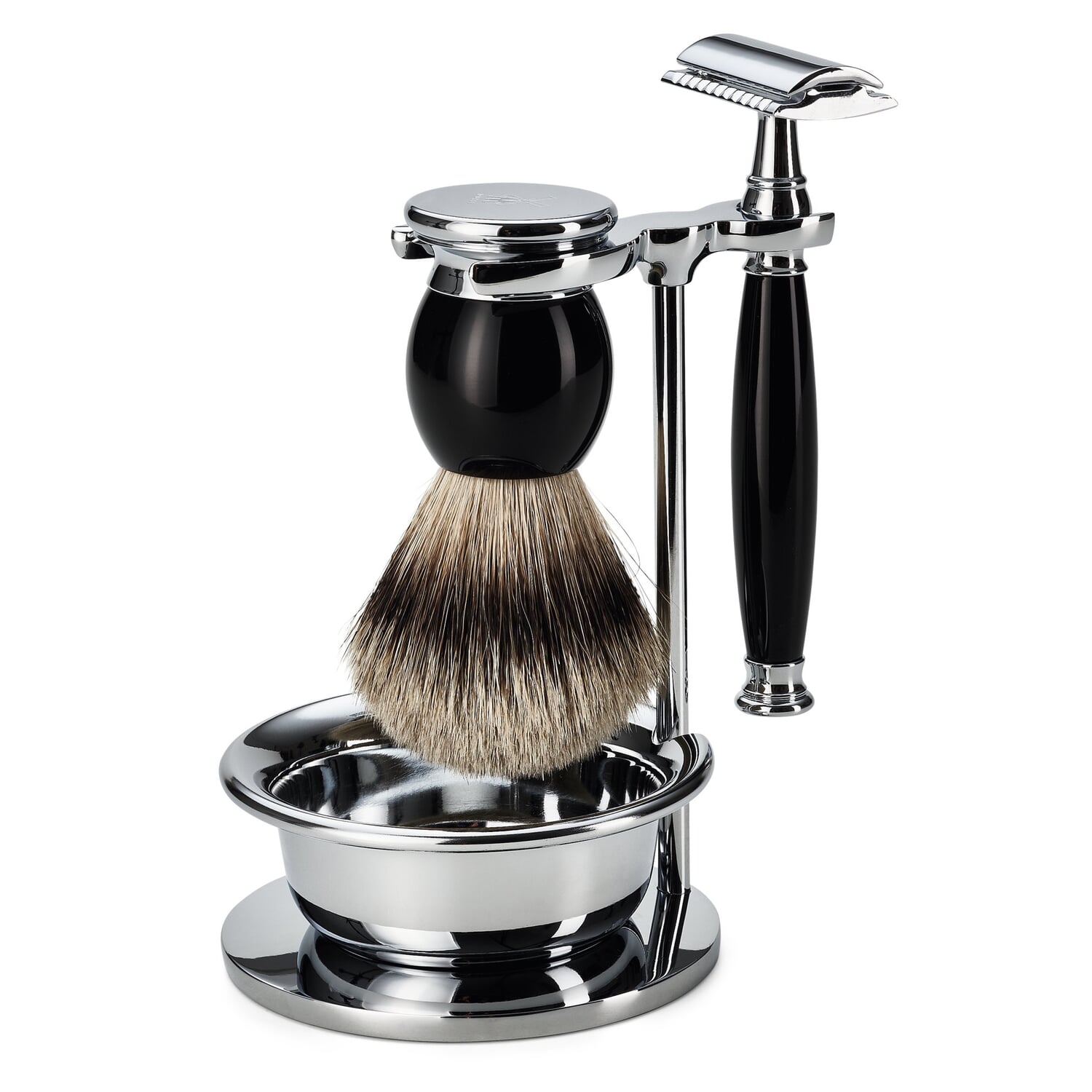 Shaving stand zinc chrome plated with bowl