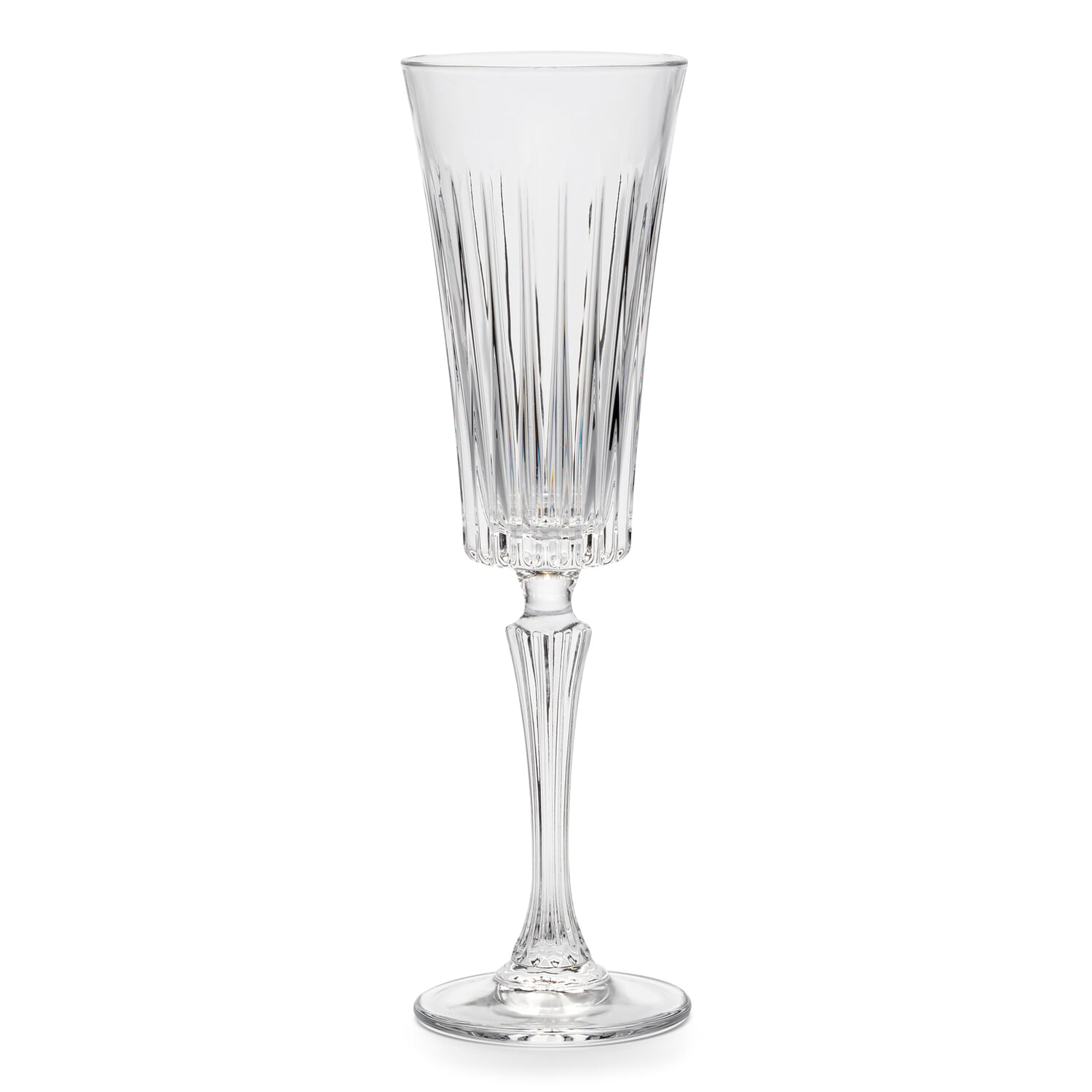 Ribbed sparkling wine goblet