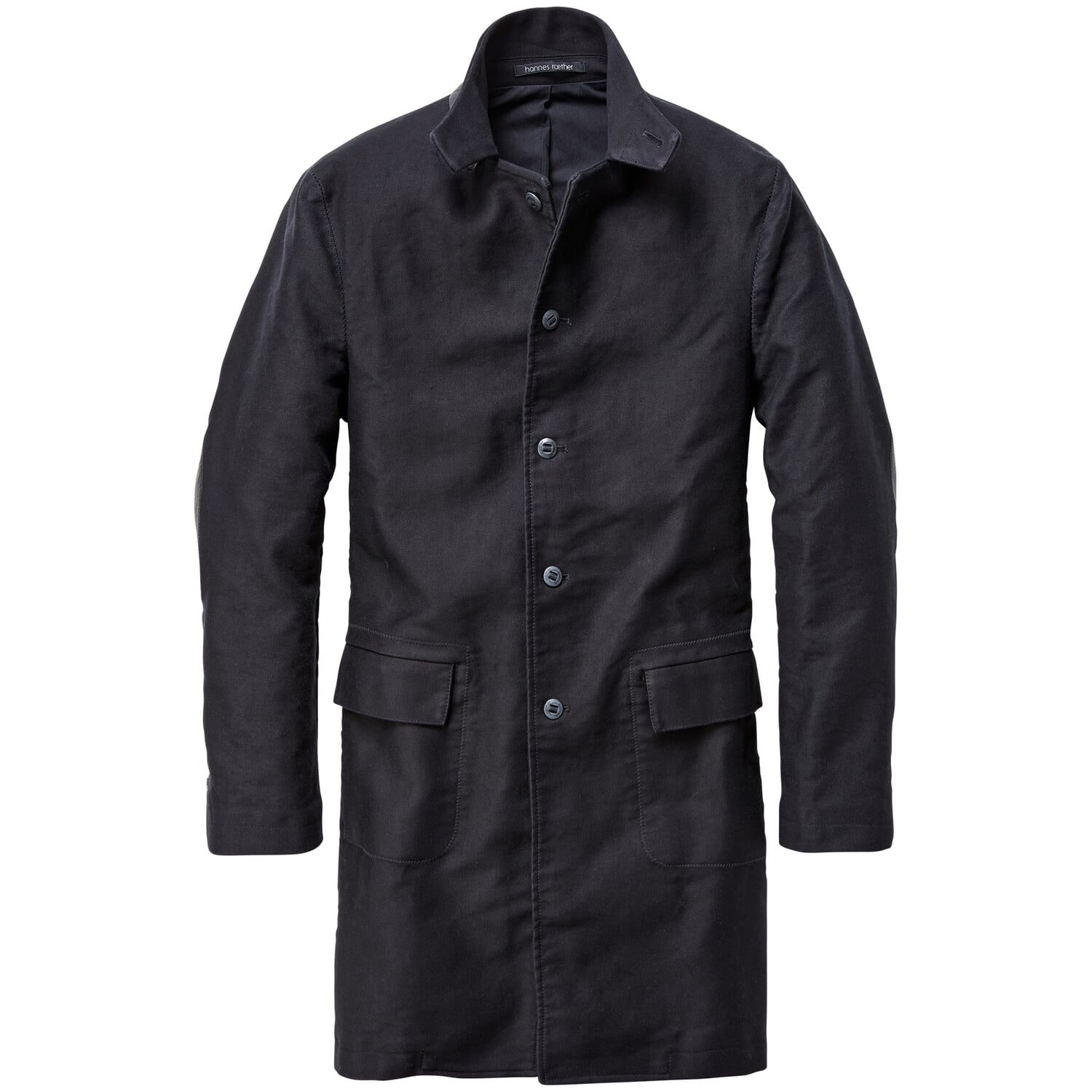 Men coat twisted double pilot