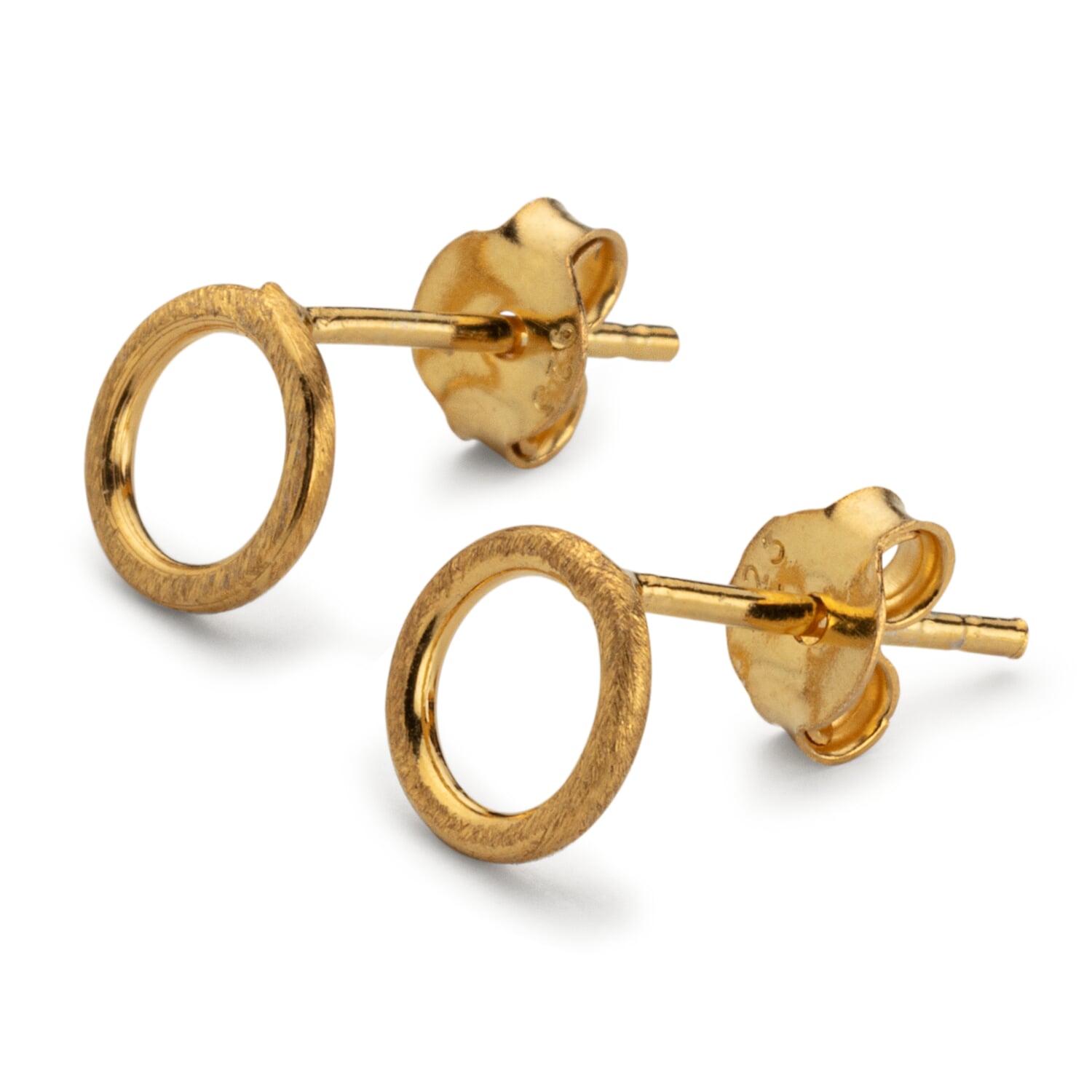 Stud Earrings Satin Circle