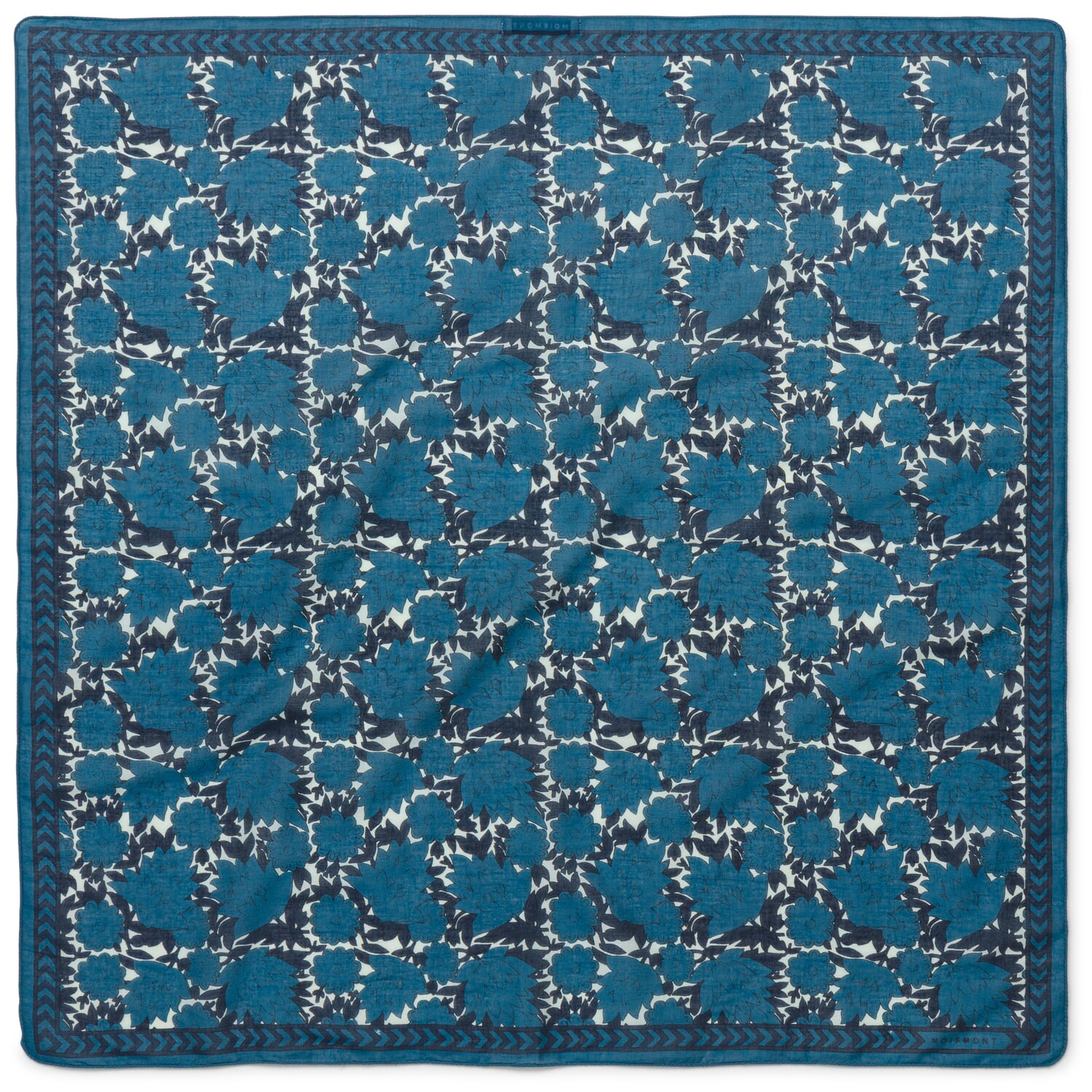 Unisex scarf N&deg; 791 floral, blue