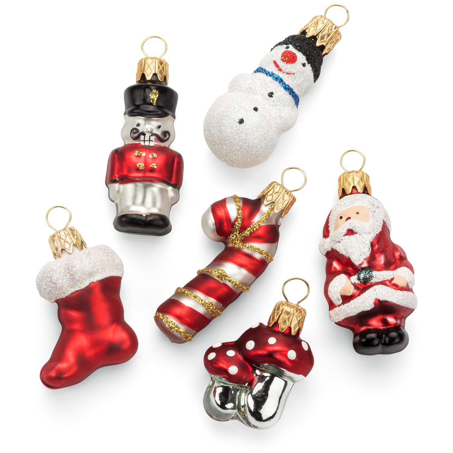 Lauscha glass Christmas figures mini