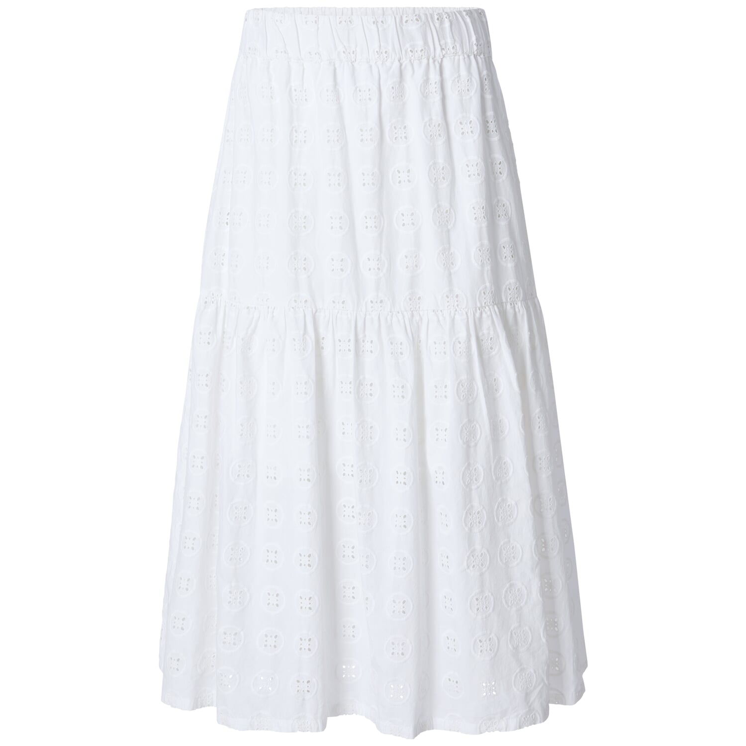 Ladies' skirt with eyelet embroidery