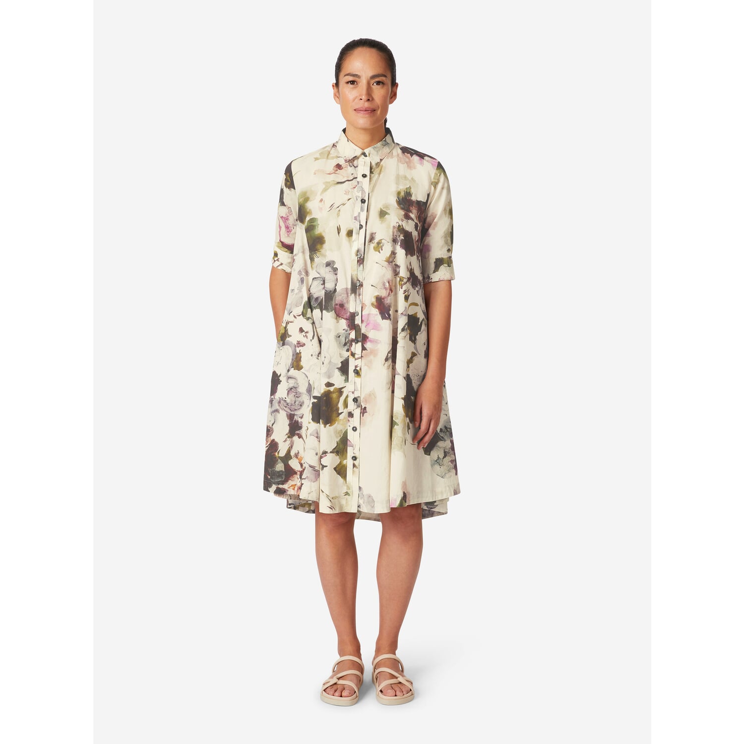 Ladies dress buttoned