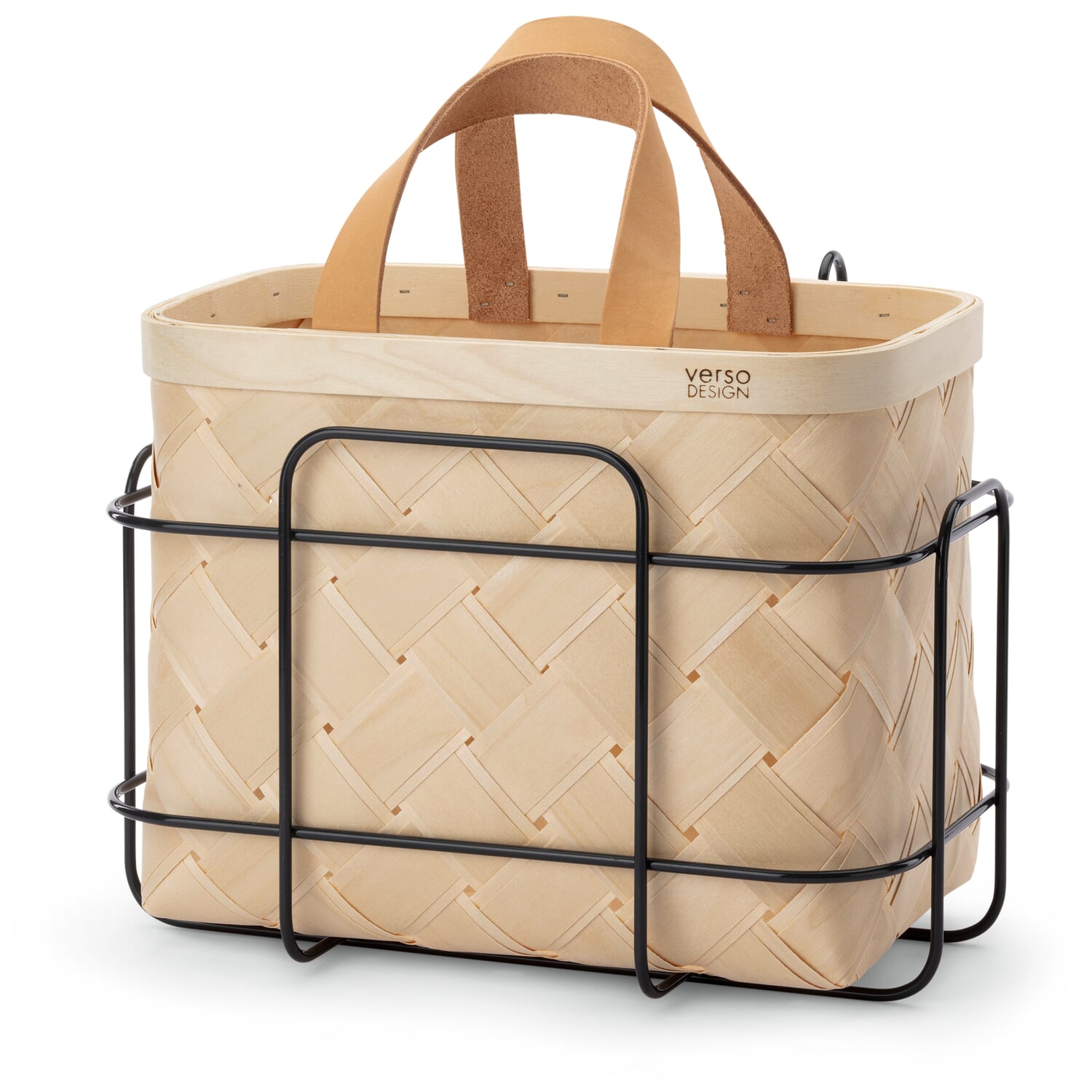 Bicycle basket birch wicker Lastu