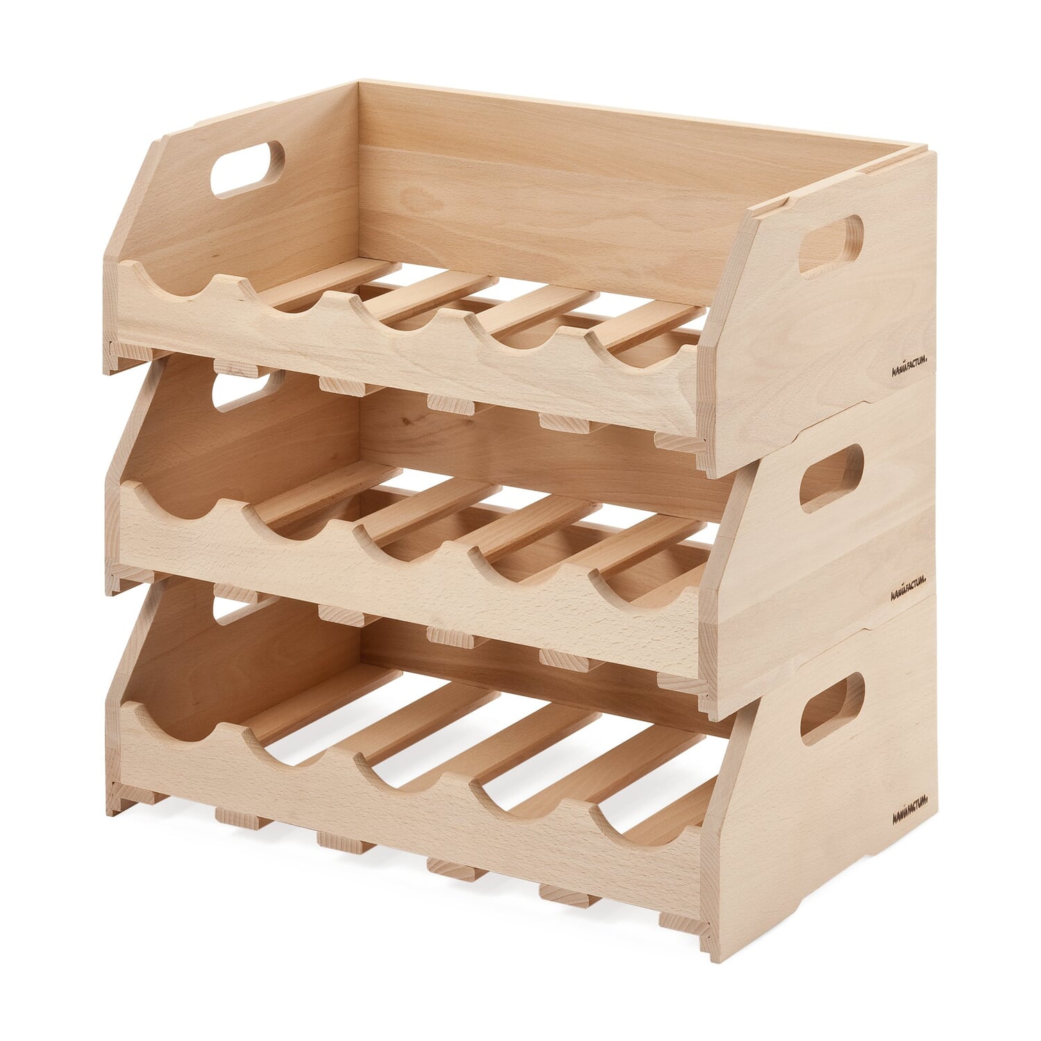 Manufactum bottle crate beech wood