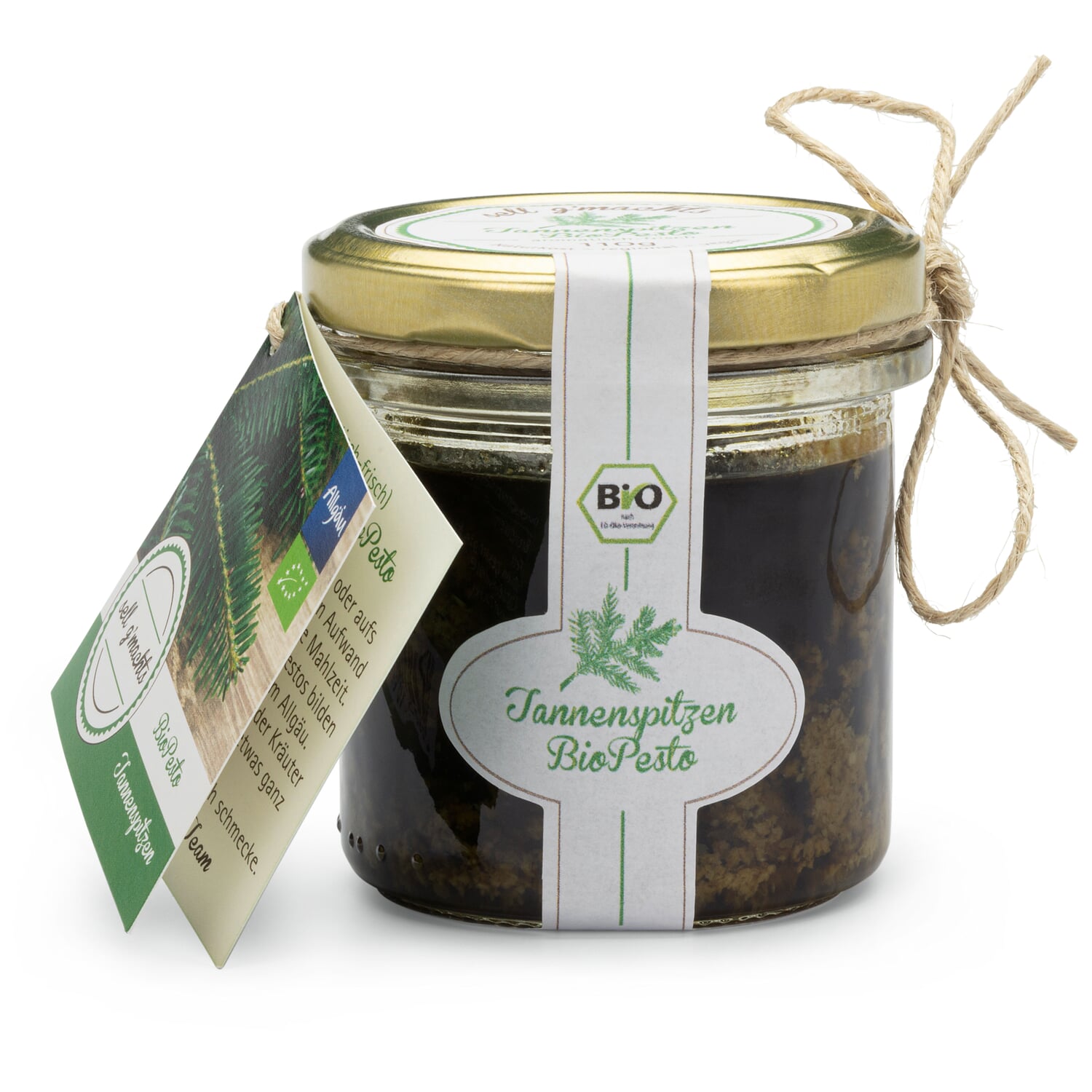 Organic pesto fir tips