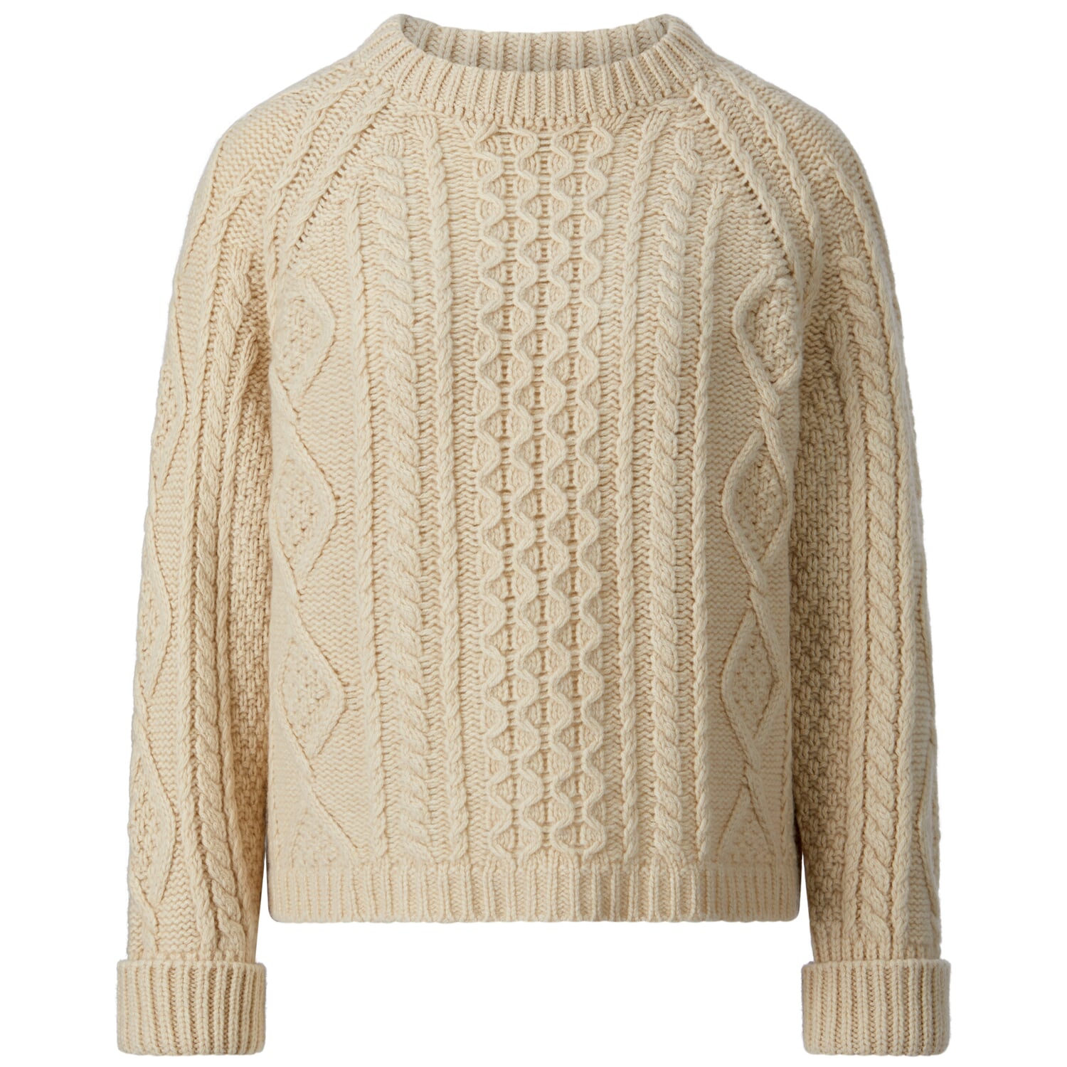 Women's sweater Aran pattern