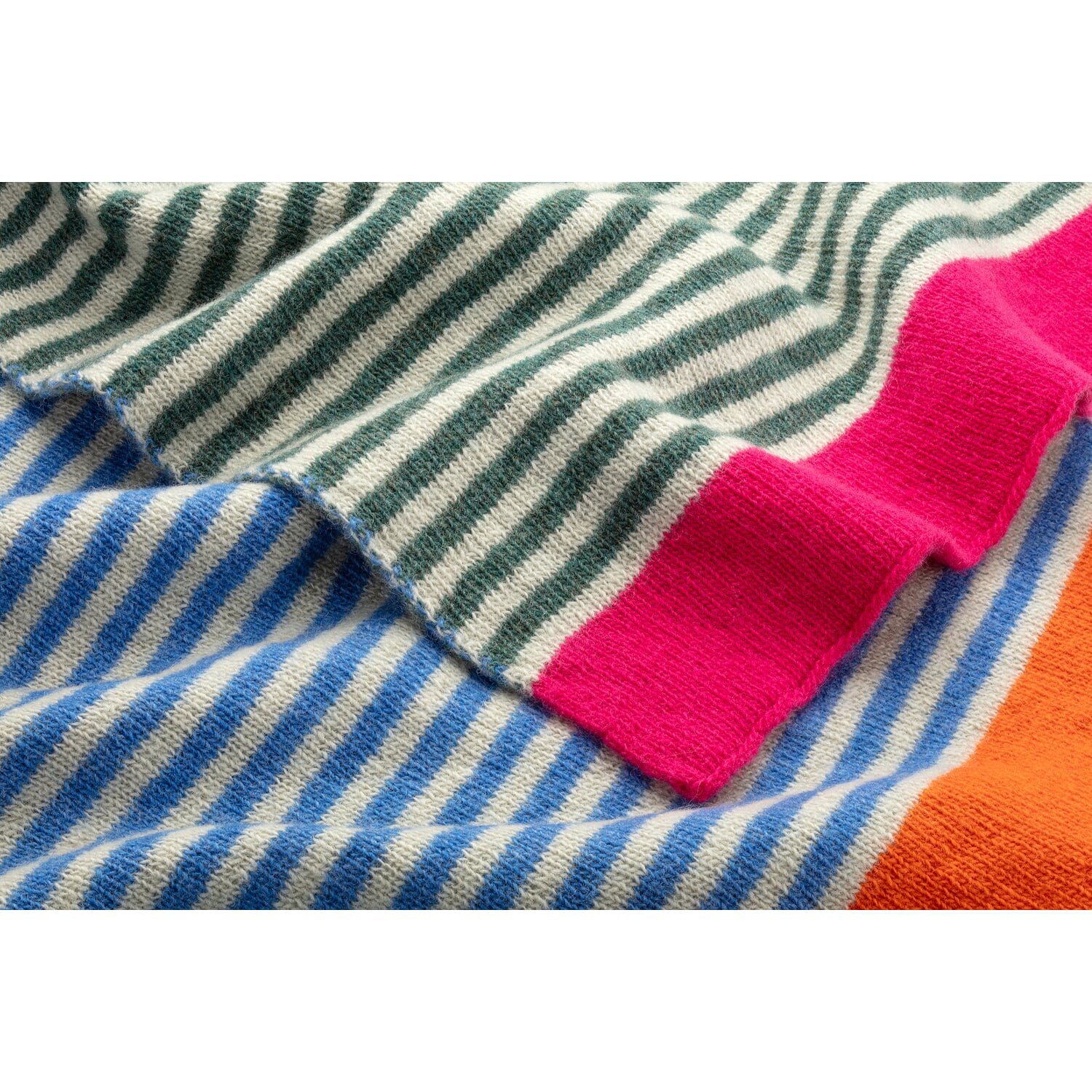 Unisex knitted scarf, striped, multicolor
