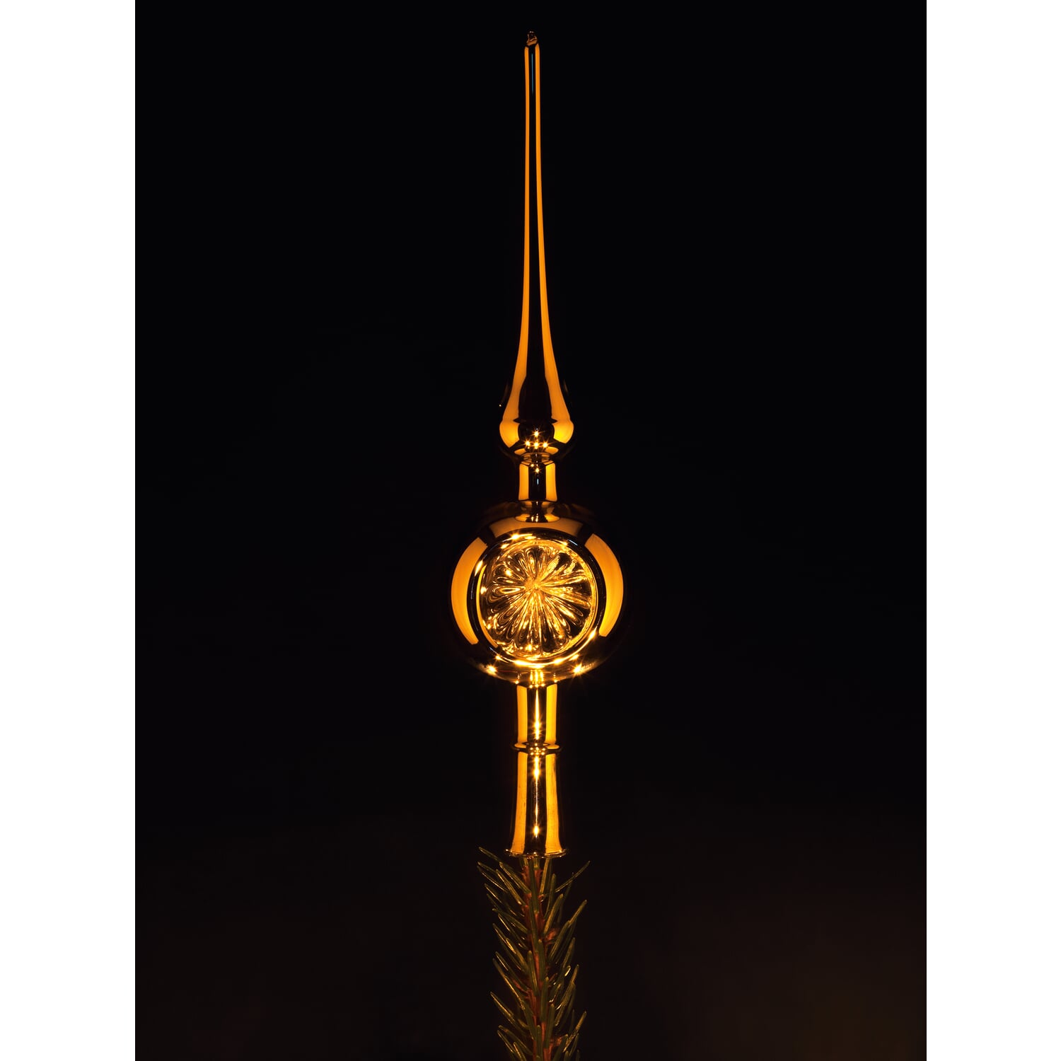 Christmas tree reflex tip glass