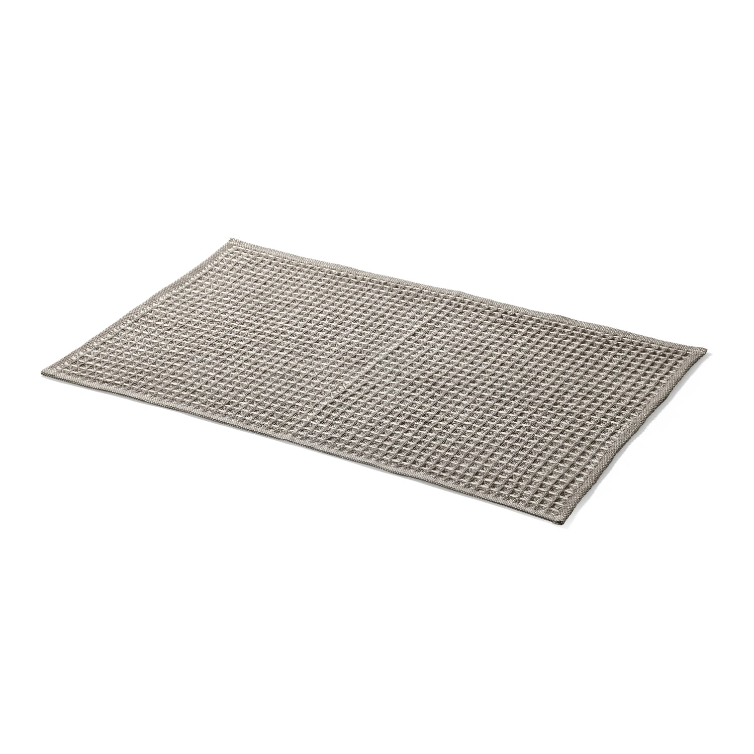 Bath mat waffle piqu&eacute; half linen