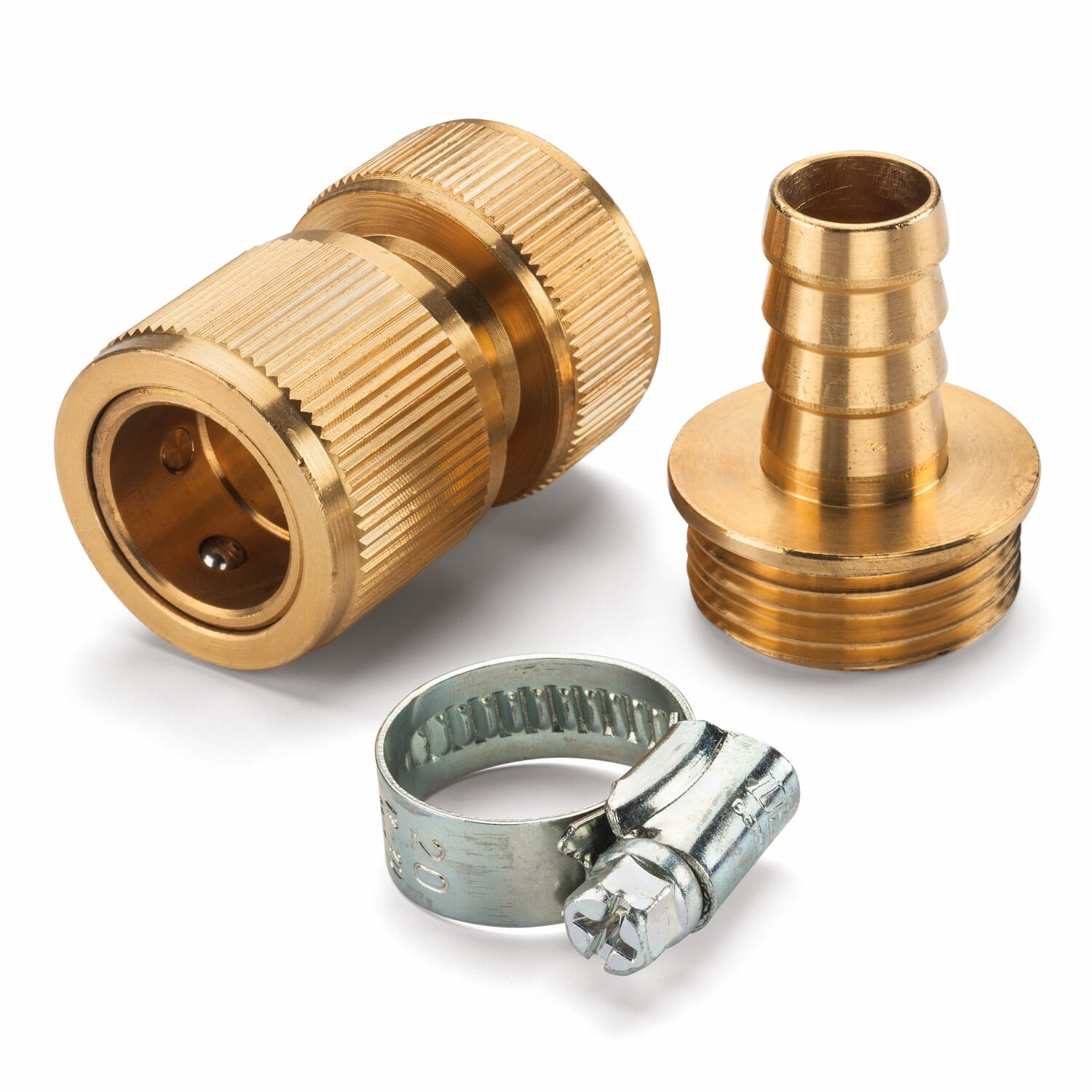 Hose coupling brass gold snake