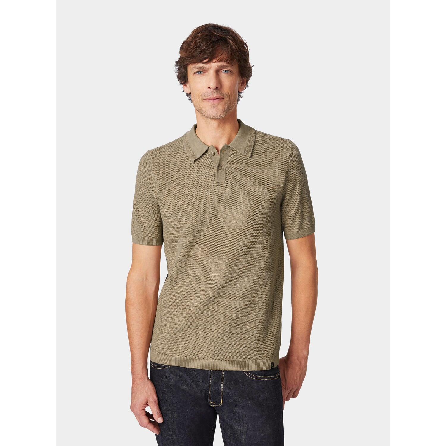 Knitted men's polo shirt