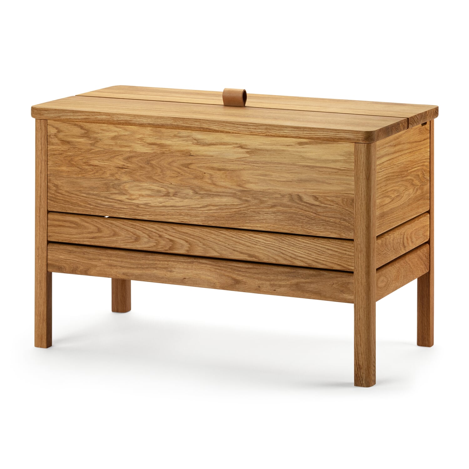 Chest bench oak wood short