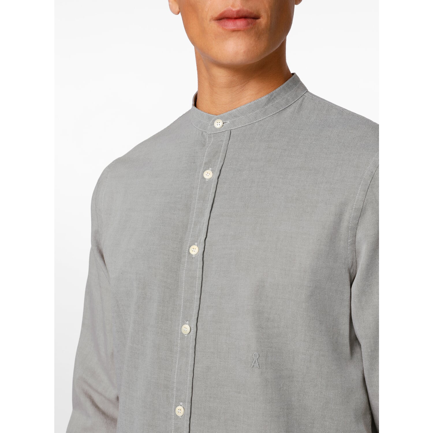 Mens shirt stand up collar