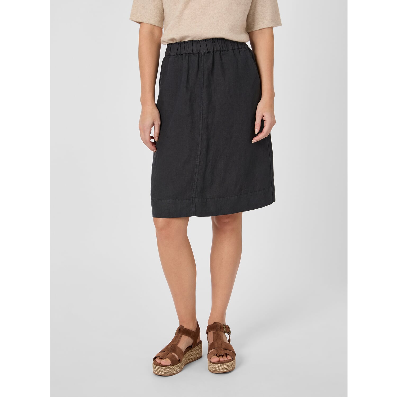 Ladies cotton midi skirt