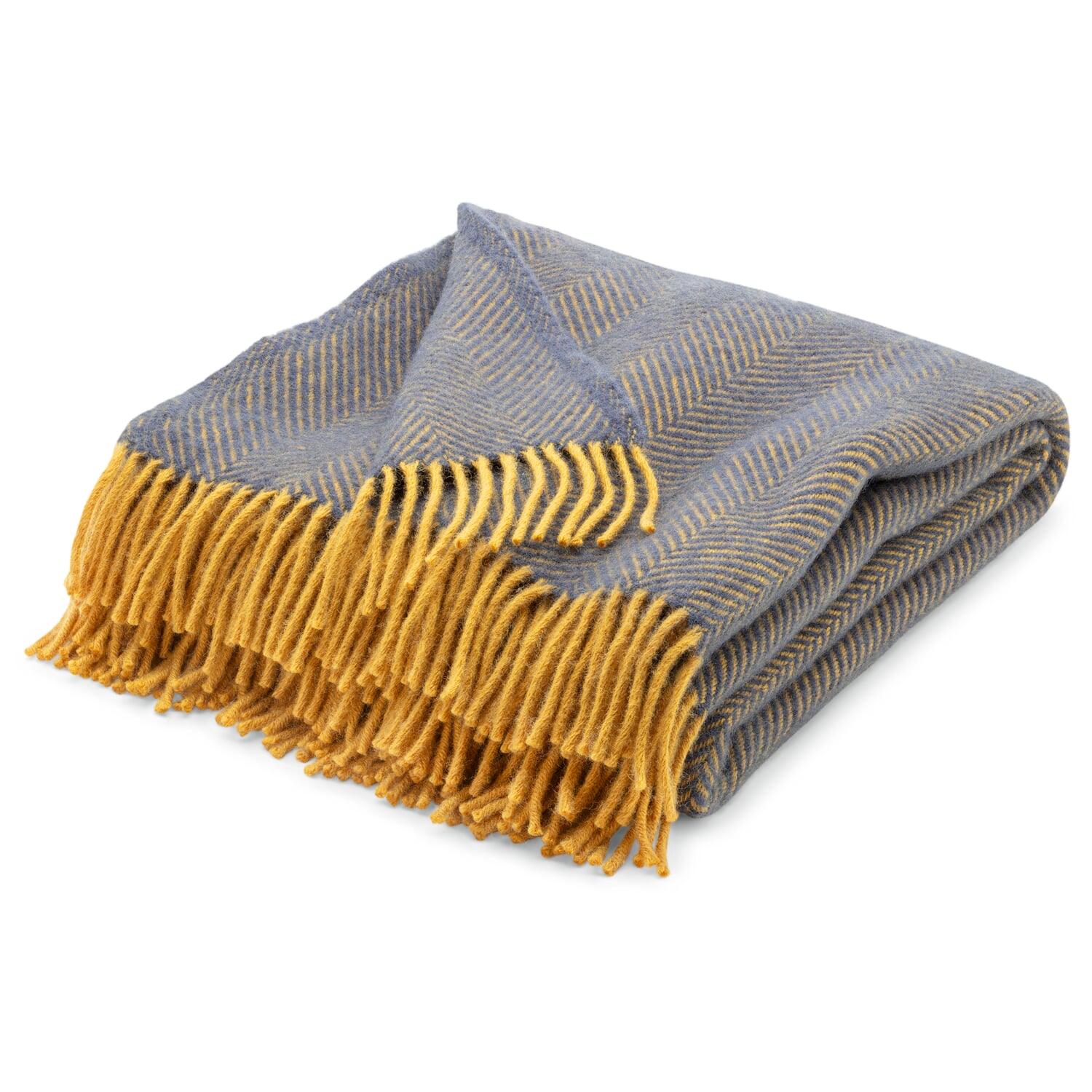 Virgin wool blanket herringbone