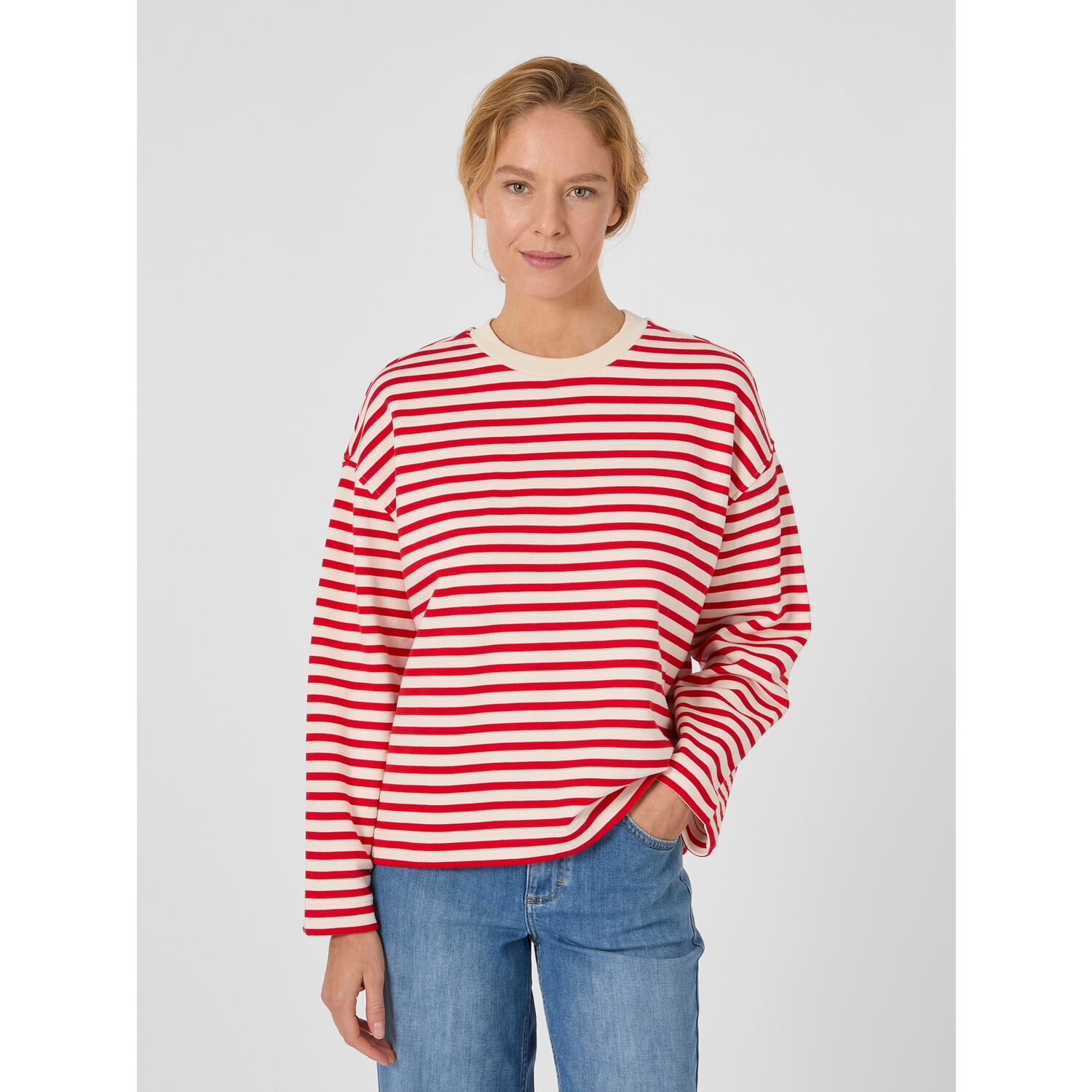 Ladies sweatshirt striped