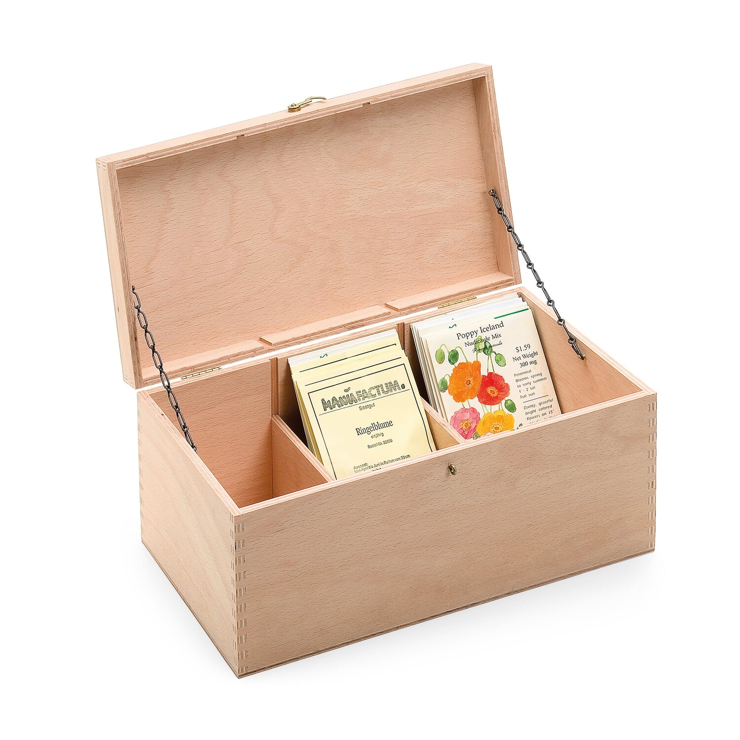 Manufactum wooden cassette for seeds