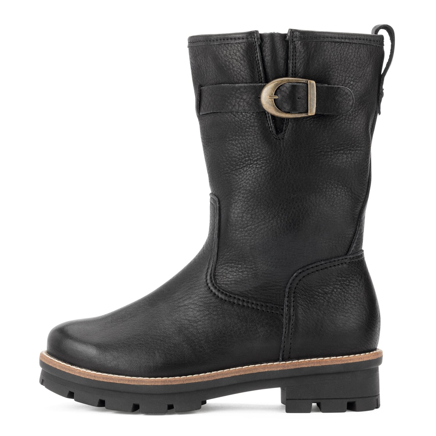 Ladies half boots cowhide lined